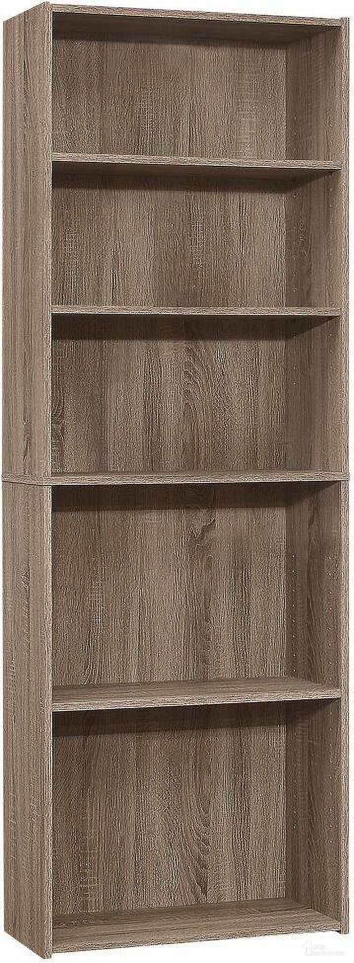 The appearance of 72 Inch Bookcase In Dark Taupe With 5 Shelves designed by Monarch Specialties in the transitional interior design. This dark taupe piece of furniture  was selected by 1StopBedrooms from  to add a touch of cosiness and style into your home. Sku: I 7468. Material: Wood.