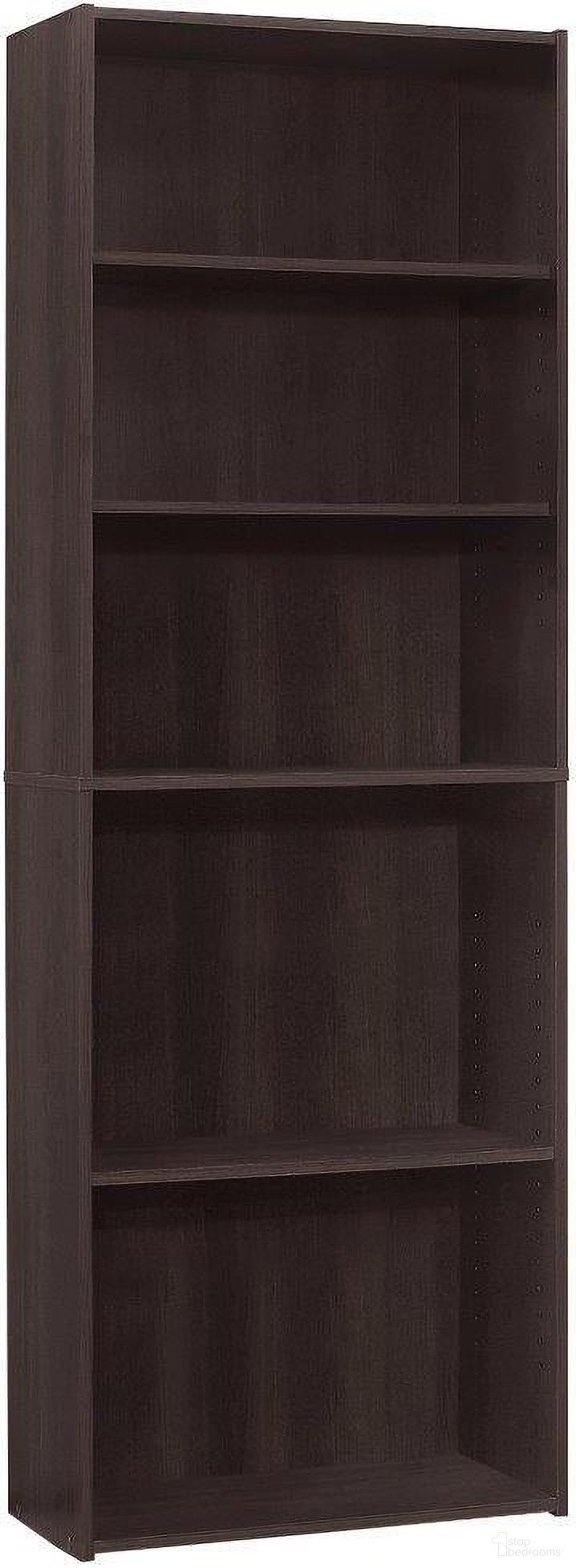 The appearance of 72 Inch Bookcase In Espresso With 5 Shelves designed by Monarch Specialties in the transitional interior design. This espresso piece of furniture  was selected by 1StopBedrooms from  to add a touch of cosiness and style into your home. Sku: I 7467. Material: Wood.