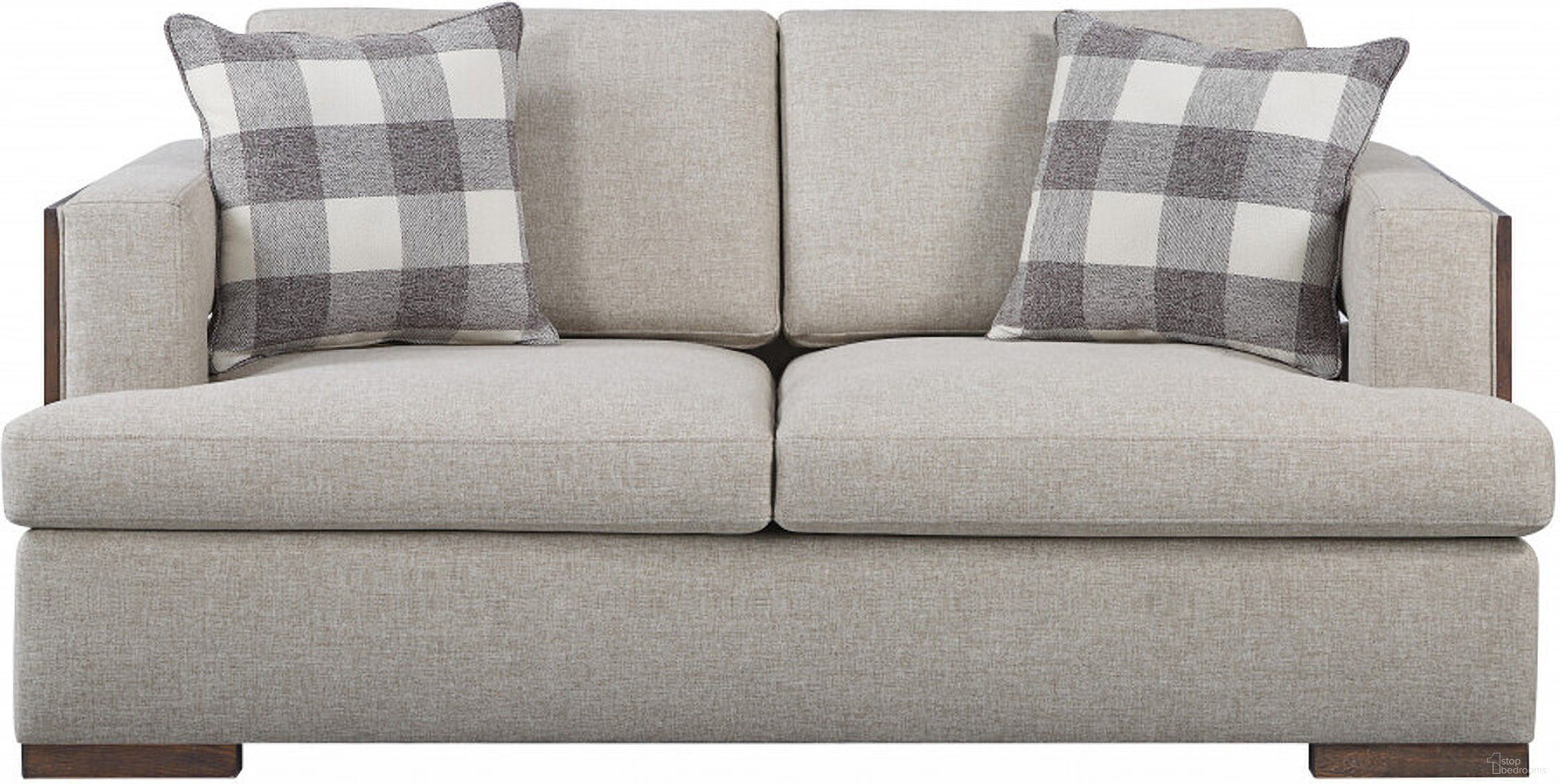 The appearance of 72 Inch Linen Loveseat In Beige and Brown designed by Homeroots in the transitional interior design. This beige and brown piece of furniture  was selected by 1StopBedrooms from  to add a touch of cosiness and style into your home. Sku: 515743. Material: Linen.