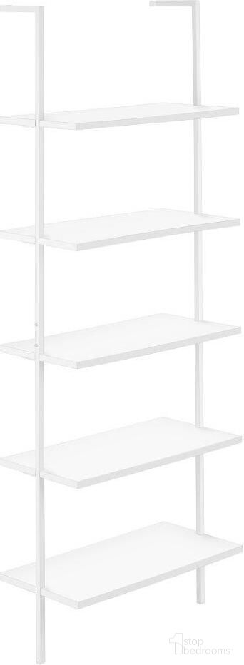The appearance of 72 Inch White Metal Ladder Bookcase designed by Monarch Specialties in the modern / contemporary interior design. This white white piece of furniture was selected by 1StopBedrooms from to add a touch of cosiness and style into your home. Sku: I 3687. Material: Metal.