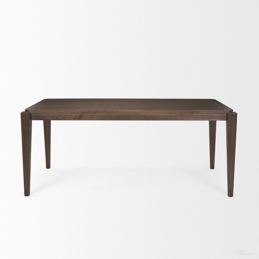 72 Inch Wood Dining Table In Dark Brown