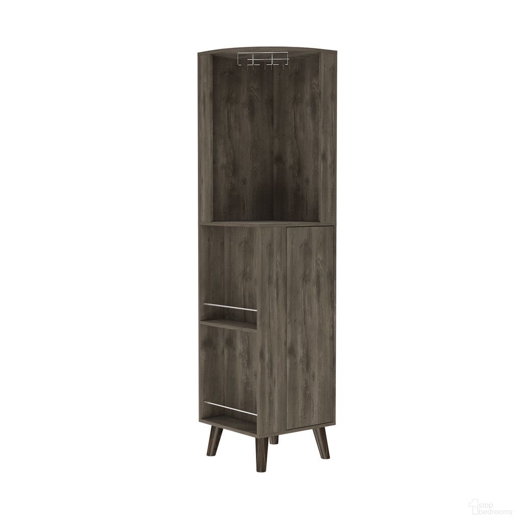 The appearance of 73 Inch Wood Corner Bar Cabinet with One Drawer In Dark Brown designed by Homeroots in the traditional interior design. This dark brown piece of furniture was selected by 1StopBedrooms from to add a touch of cosiness and style into your home. Sku: 479762. Material: Wood.