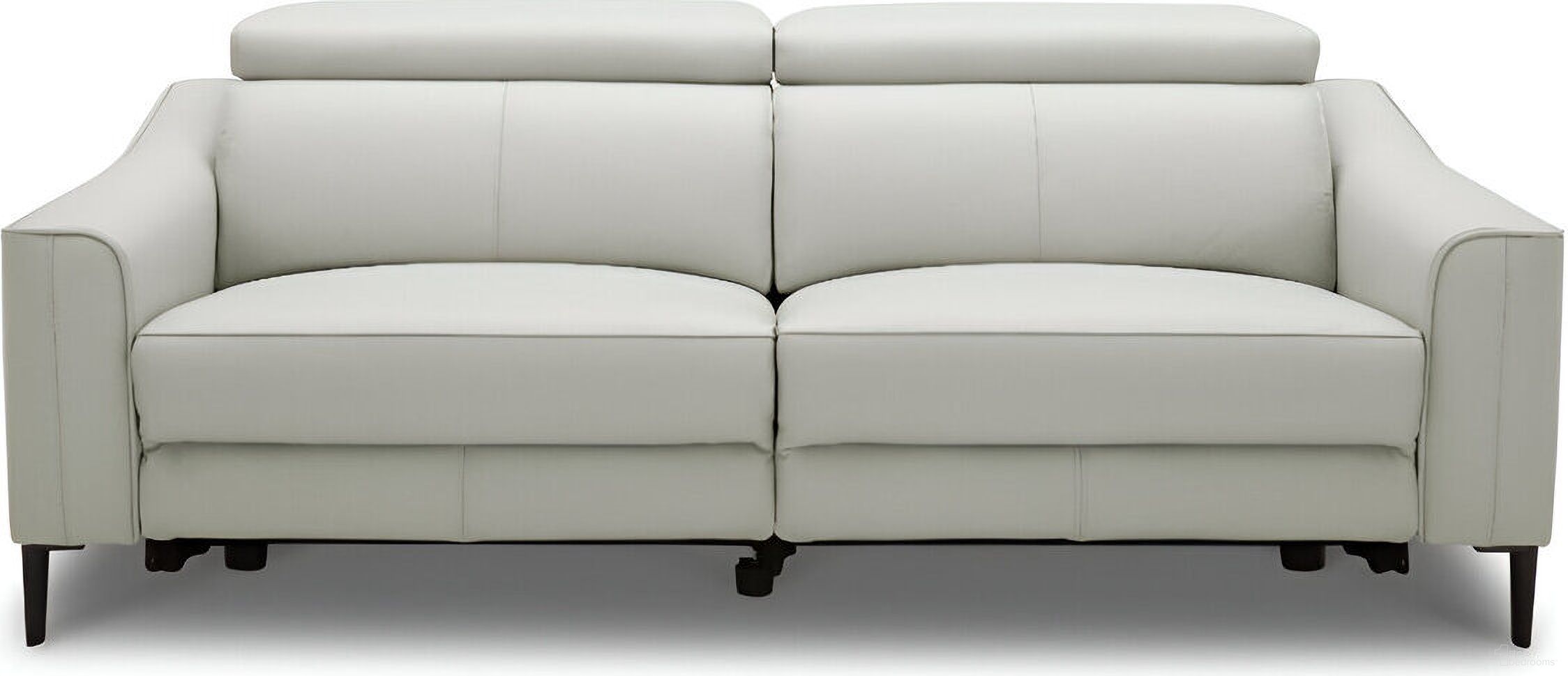 The appearance of 74 Inch Leather Reclining Sofa with Black Legs In Gray designed by Homeroots in the modern / contemporary interior design. This gray piece of furniture was selected by 1StopBedrooms from to add a touch of cosiness and style into your home. Sku: 488832. Material: Genuine Leather.