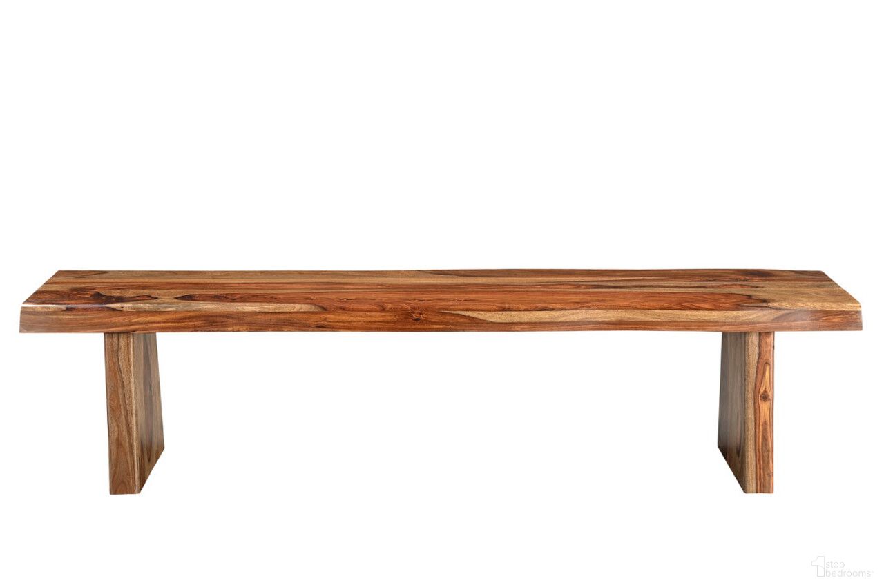 The appearance of 75 Inch Solid Wood Live Edge Dining Bench In Brown designed by Homeroots in the rustic / southwestern interior design. This brown piece of furniture was selected by 1StopBedrooms from to add a touch of cosiness and style into your home. Sku: 565288. Material: Solid Wood.