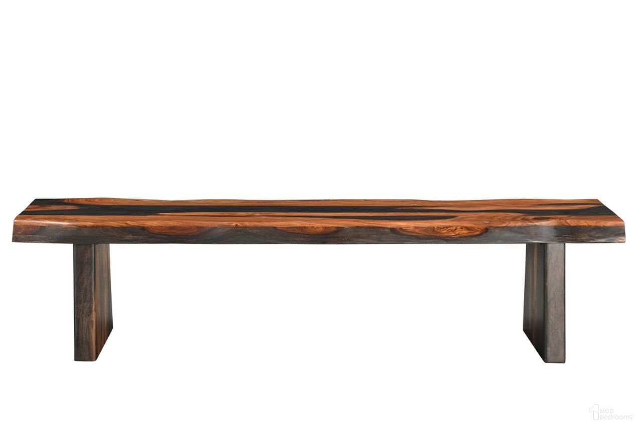 The appearance of 75 Inch Solid Wood Live Edge Dining Bench In Brown designed by Homeroots in the rustic / southwestern interior design. This brown piece of furniture was selected by 1StopBedrooms from to add a touch of cosiness and style into your home. Sku: 565285. Material: Solid Wood.
