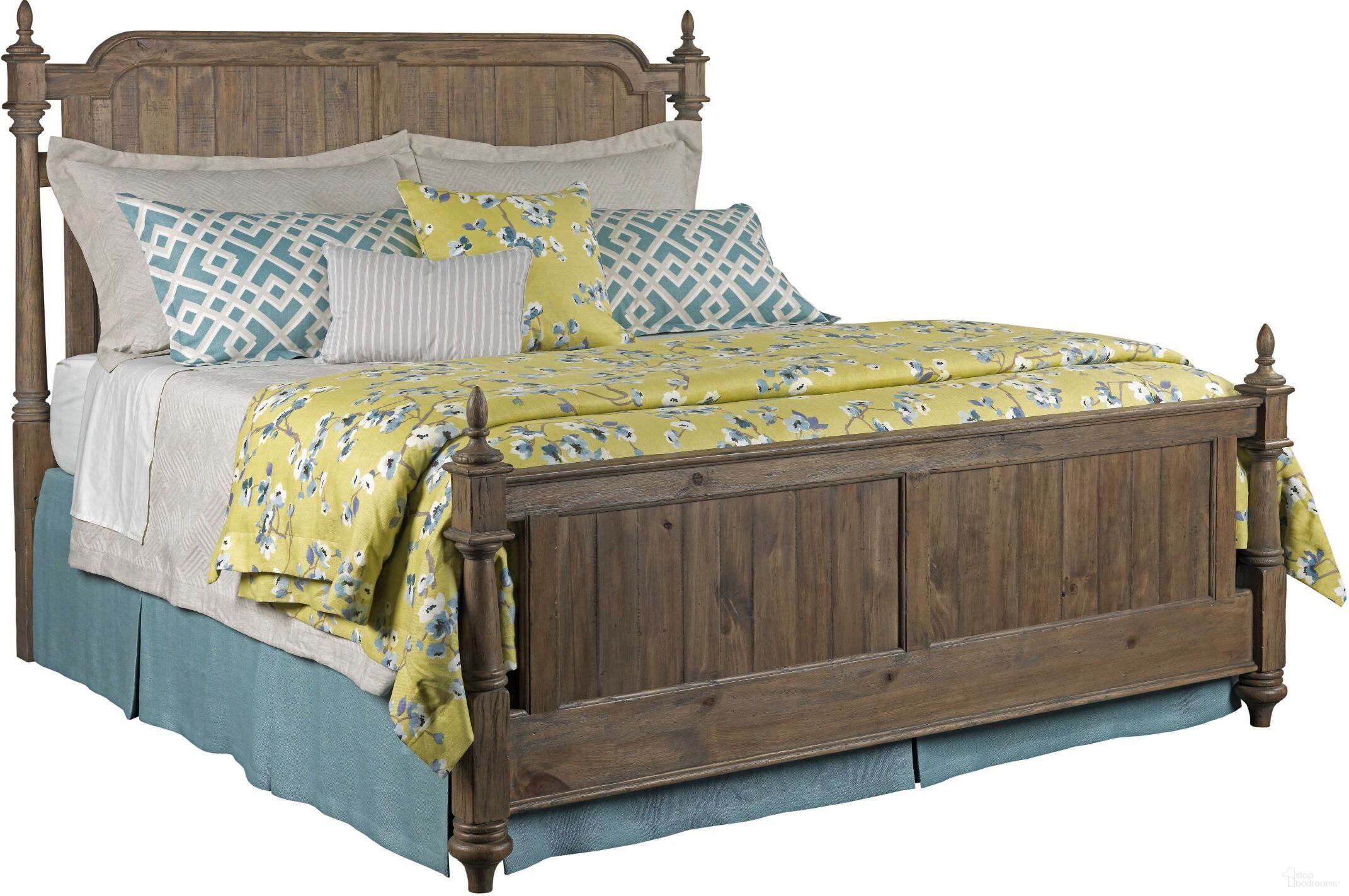 The appearance of Weatherford Heather Queen Westland Bed designed by Kincaid in the transitional interior design. This brown piece of furniture was selected by 1StopBedrooms from Weatherford Collection to add a touch of cosiness and style into your home. Sku: 76-135P. Bed Type: Poster Bed. Material: Wood. Bed Size: Queen.