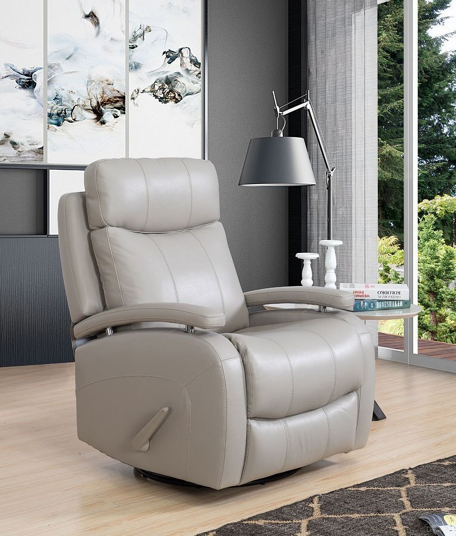 The appearance of Duffy Recliner (Dove) designed by BarcaLounger in the modern / contemporary interior design. This dove piece of furniture was selected by 1StopBedrooms from Duffy Collection to add a touch of cosiness and style into your home. Sku: 83610370191. Material: Leather.