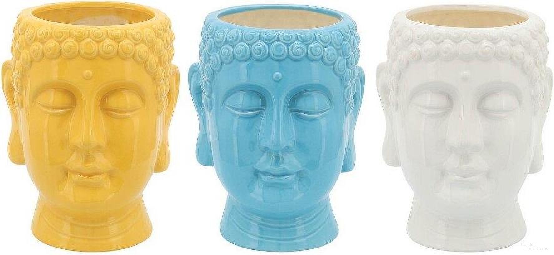 8.5 Inch 40Oz Buddha Citronella Candle Set of 3 In Multi