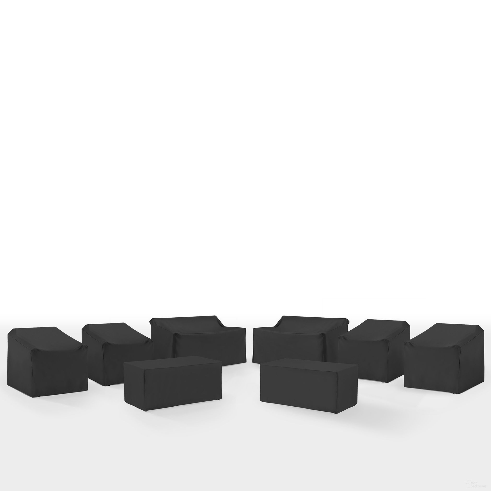 The appearance of 8 Piece Outdoor Furniture Cover Set In Black designed by Crosley Brands in the modern / contemporary interior design. This black piece of furniture was selected by 1StopBedrooms from Furniture Covers Collection to add a touch of cosiness and style into your home. Sku: CO7501-BK;CO7501-BK;CO7500-BK;CO7500-BK;CO7500-BK;CO7500-BK;CO7502-BK;CO7502-BK. Material: PVC.