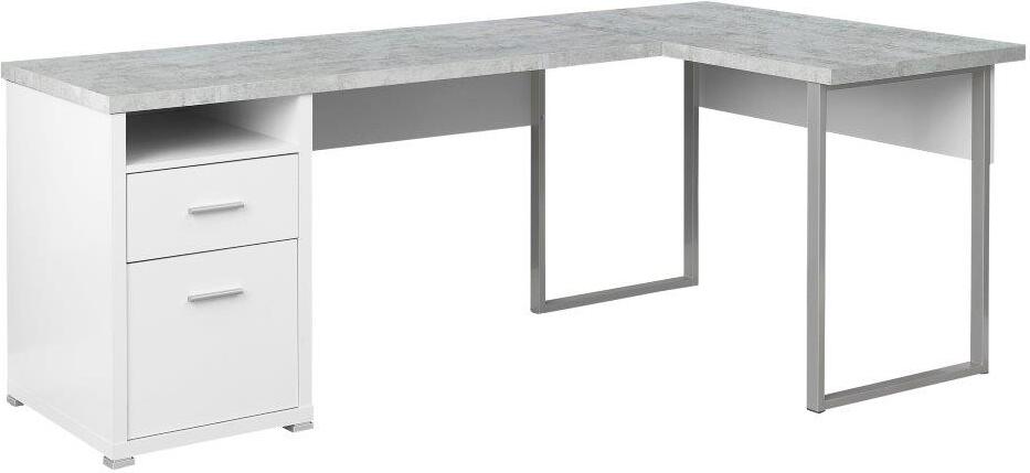 Pure Modern Office Desk in Moonstone