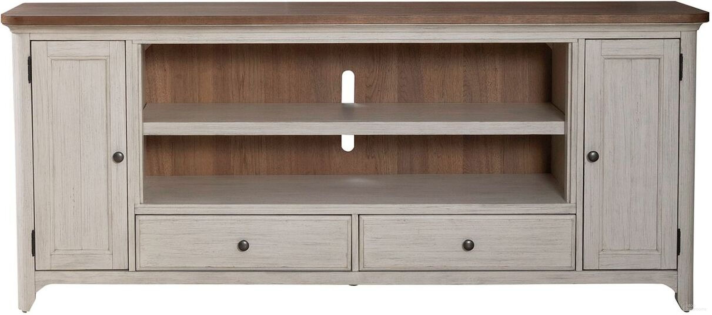 The appearance of 80 Inch Fireplace TV Console In Brown designed by Liberty in the transitional interior design. This brown piece of furniture was selected by 1StopBedrooms from Fireplace Collection to add a touch of cosiness and style into your home. Sku: FIRE-652-TV80FTS. Material: Wood.