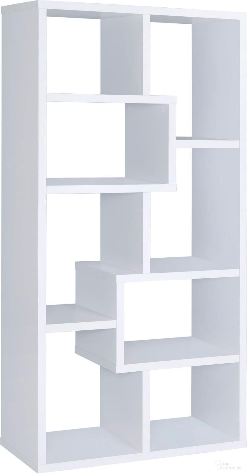 The appearance of Theo 10-shelf Bookcase White designed by Coaster in the transitional interior design. This white piece of furniture was selected by 1StopBedrooms from Theo Collection to add a touch of cosiness and style into your home. Sku: 800136. Material: Wood.