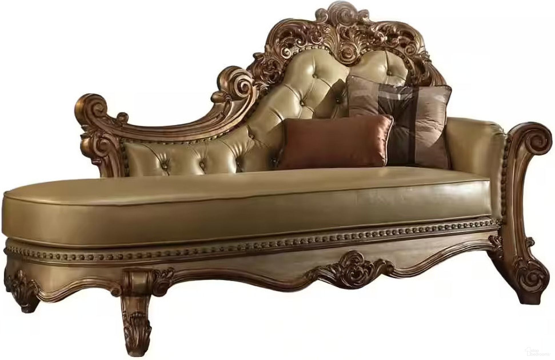The appearance of 81 Inch Faux Leather Tufted Lounge Chair and Toss Pillows In Bone and Pearl designed by Homeroots in the modern / contemporary interior design. This bone and pearl piece of furniture  was selected by 1StopBedrooms from  to add a touch of cosiness and style into your home. Sku: 374240. Material: Faux Leather.