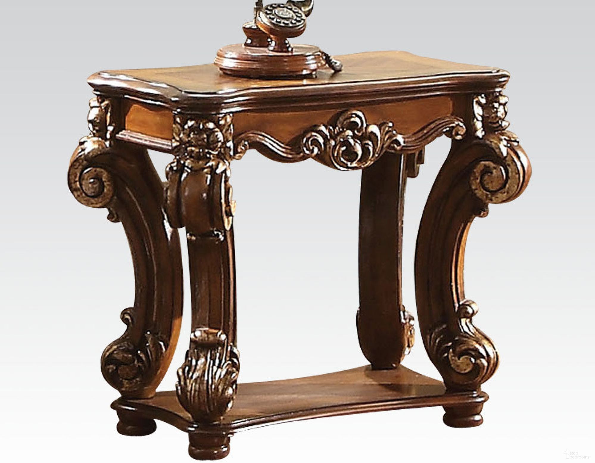 Acme Vendome Side Table in Cherry