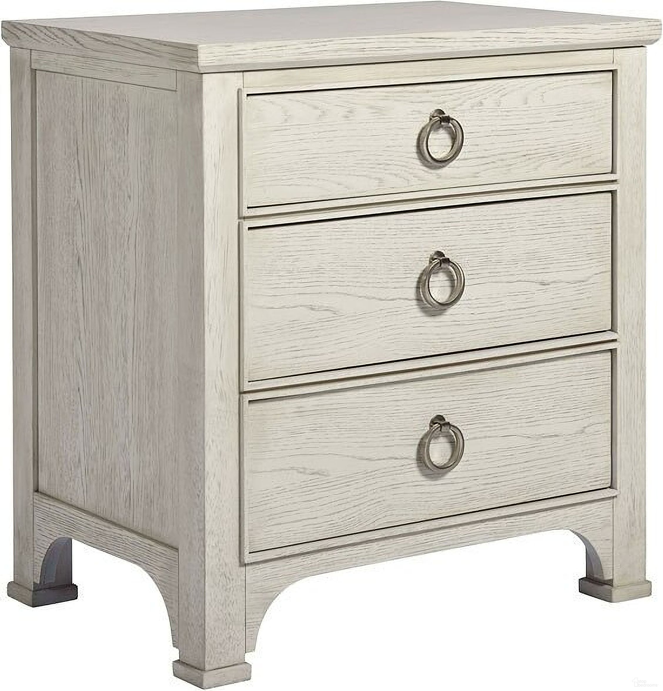 The appearance of Coastal Living Sandbar 3 Drawer Nightstand designed by Universal in the coastal interior design. This white piece of furniture was selected by 1StopBedrooms from Coastal Living Collection to add a touch of cosiness and style into your home. Sku: 833350. Material: Ash Veneer.