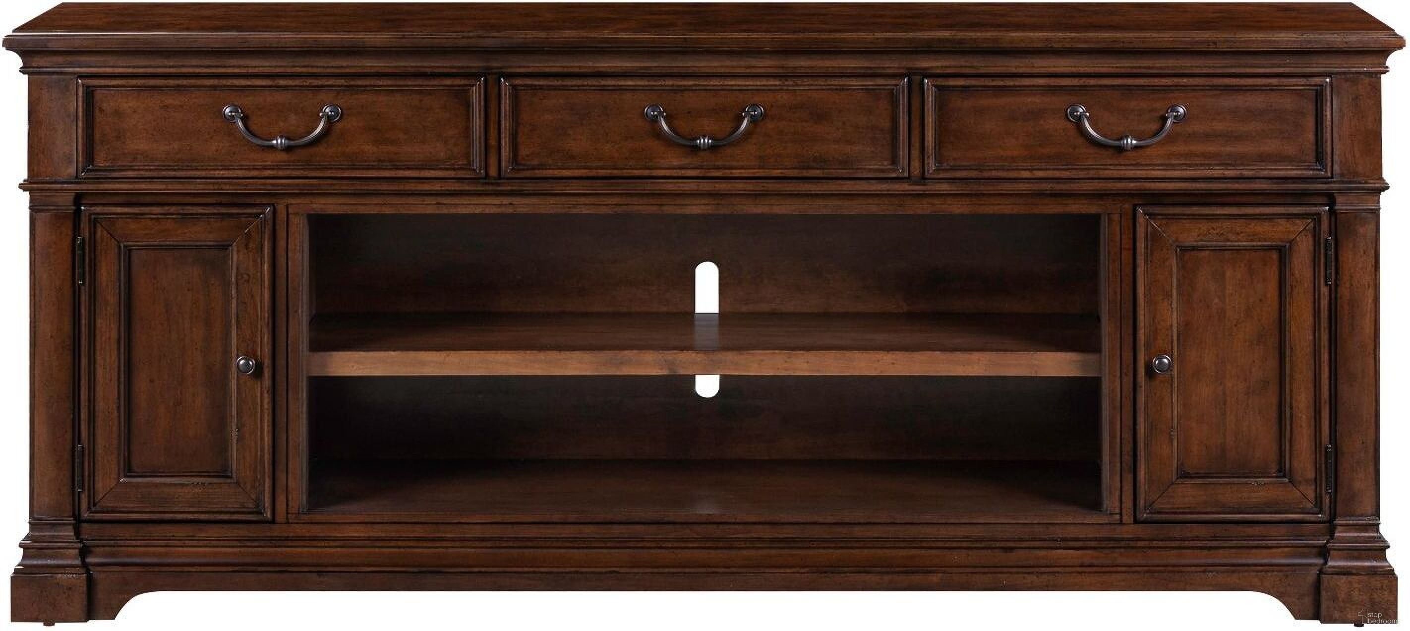 The appearance of 84 Inch Fireplace TV Console In Brown designed by Liberty in the transitional interior design. This brown piece of furniture was selected by 1StopBedrooms from Fireplace Collection to add a touch of cosiness and style into your home. Sku: FIRE-512-TV84FTS. Material: Wood.
