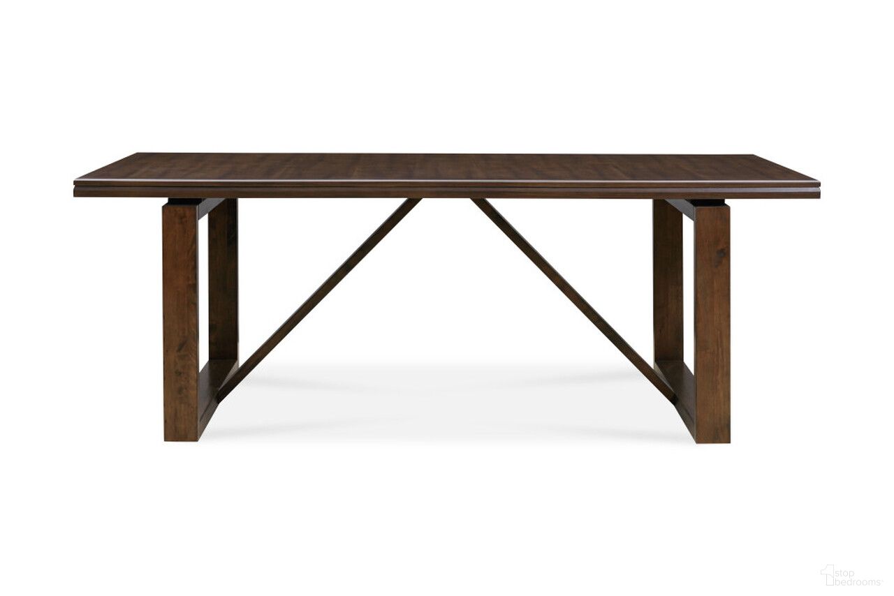 84 Inch Wood Sled Base Dining Table In Dark Brown