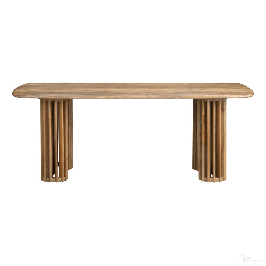 86 Inch Solid Wood Dining Table In Brown