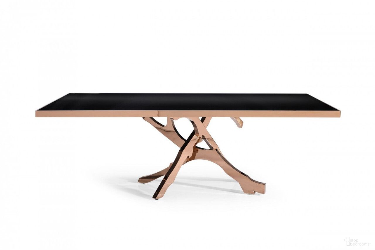 The appearance of 87 Inch Glass and Stainless Steel Pedestal Base Dining Table In Black and Gold designed by Homeroots in the modern / contemporary interior design. This black and gold piece of furniture  was selected by 1StopBedrooms from  to add a touch of cosiness and style into your home. Sku: 487365. Table Base Style: Pedestal. Table Top Shape: Rectangular. Material: Stainless Steel. Size: 43" x 87".