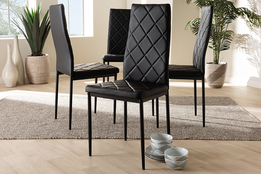 Visionston Black Dining Chair Set of 4