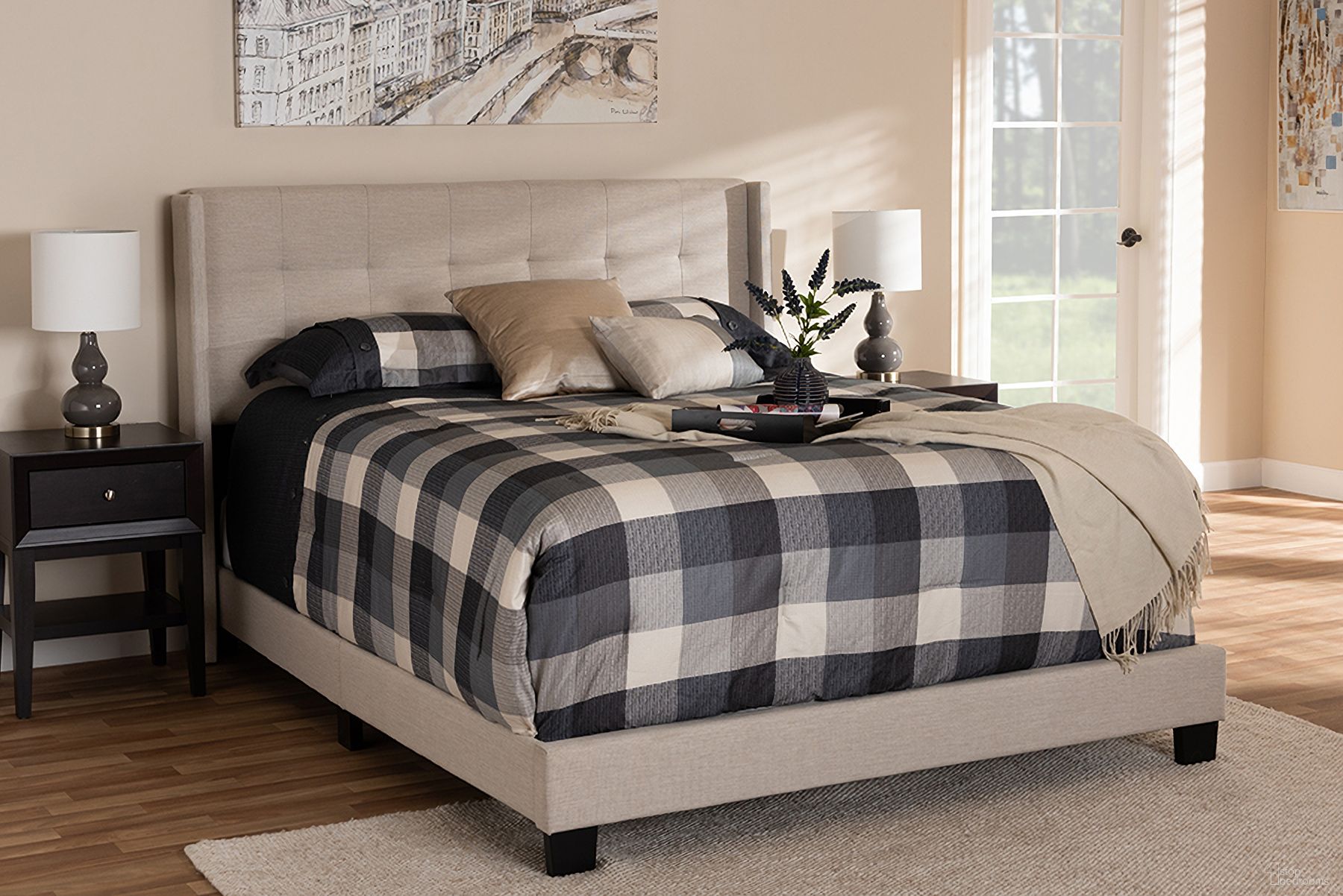 The appearance of Baxton Studio Lisette Modern And Contemporary Beige Fabric Upholstered Full Size Bed designed by Baxton Studio in the modern / contemporary interior design. This beige piece of furniture was selected by 1StopBedrooms from Lisette Collection to add a touch of cosiness and style into your home. Sku: CF8031B-Beige-Full. Material: Polyester. Bed Size: Full. Bed Type: Upholstered Bed.