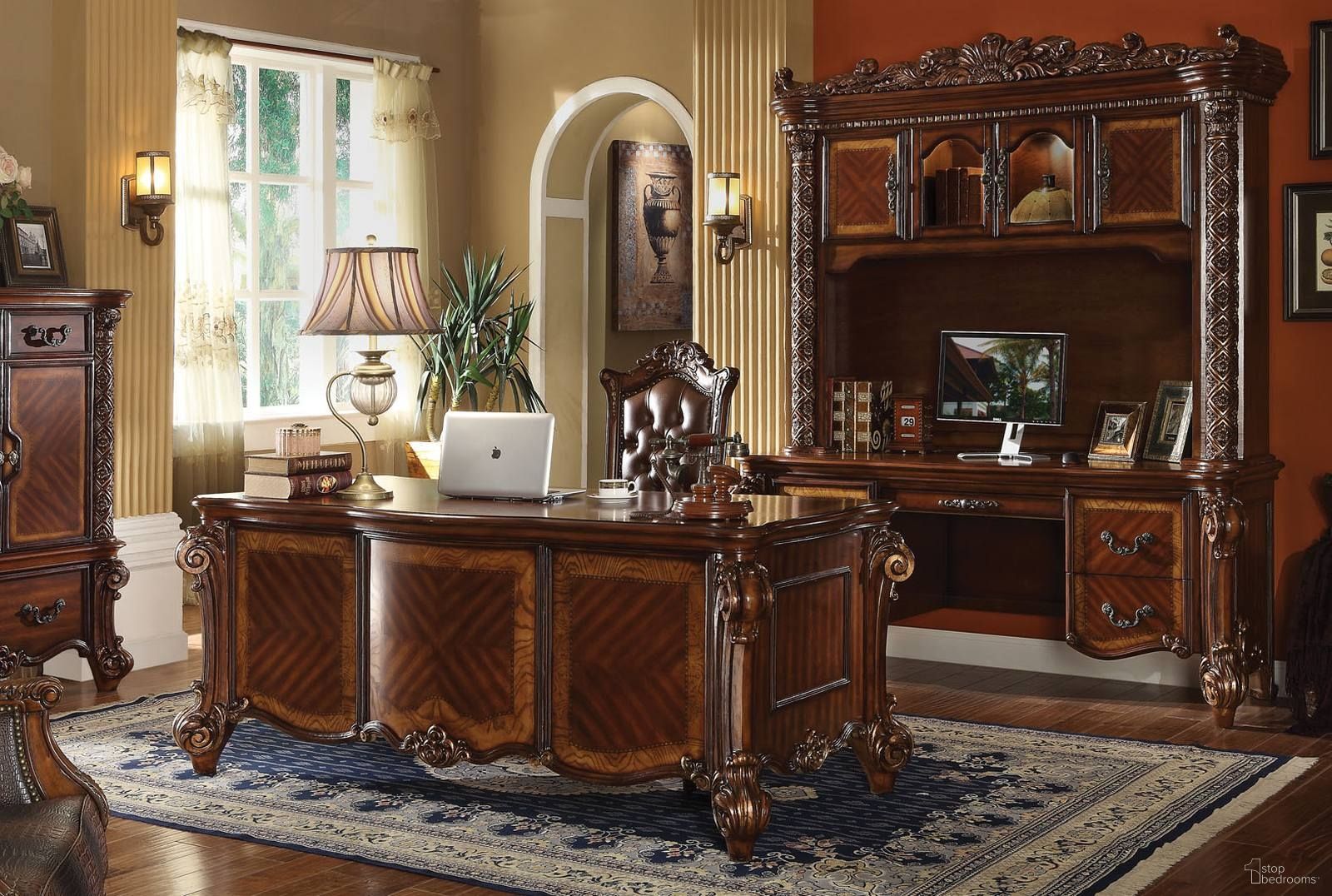Acme Vendome 3PC Home Office Set in Cherry