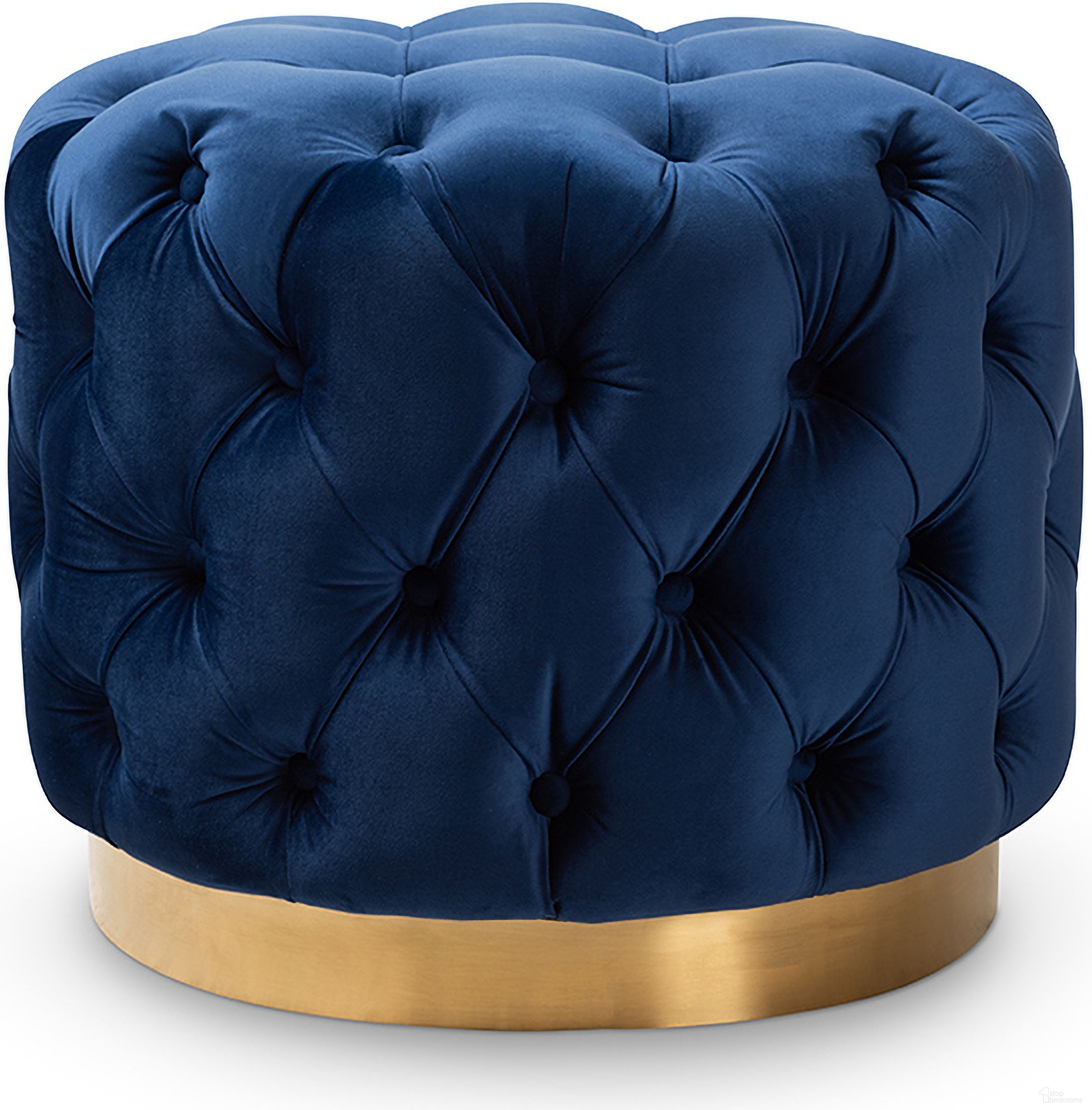 The appearance of Baxton Studio Valeria Glam Royal Blue Velvet Fabric Upholstered Gold-Finished Button Tufted Ottoman designed by Baxton Studio in the glam interior design. This royal blue piece of furniture was selected by 1StopBedrooms from Valeria Collection to add a touch of cosiness and style into your home. Sku: TSFOT030-Dark Royal Blue/Gold-Otto. Material: Velvet.