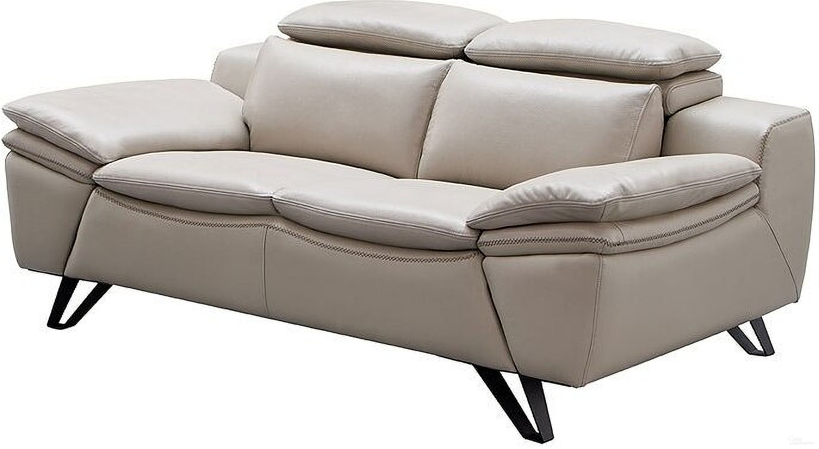 The appearance of Extravaganza 973 Loveseat designed by ESF in the modern / contemporary interior design. This light grey piece of furniture  was selected by 1StopBedrooms from Extravaganza Collection to add a touch of cosiness and style into your home. Sku: 9732. Material: Leather Match.