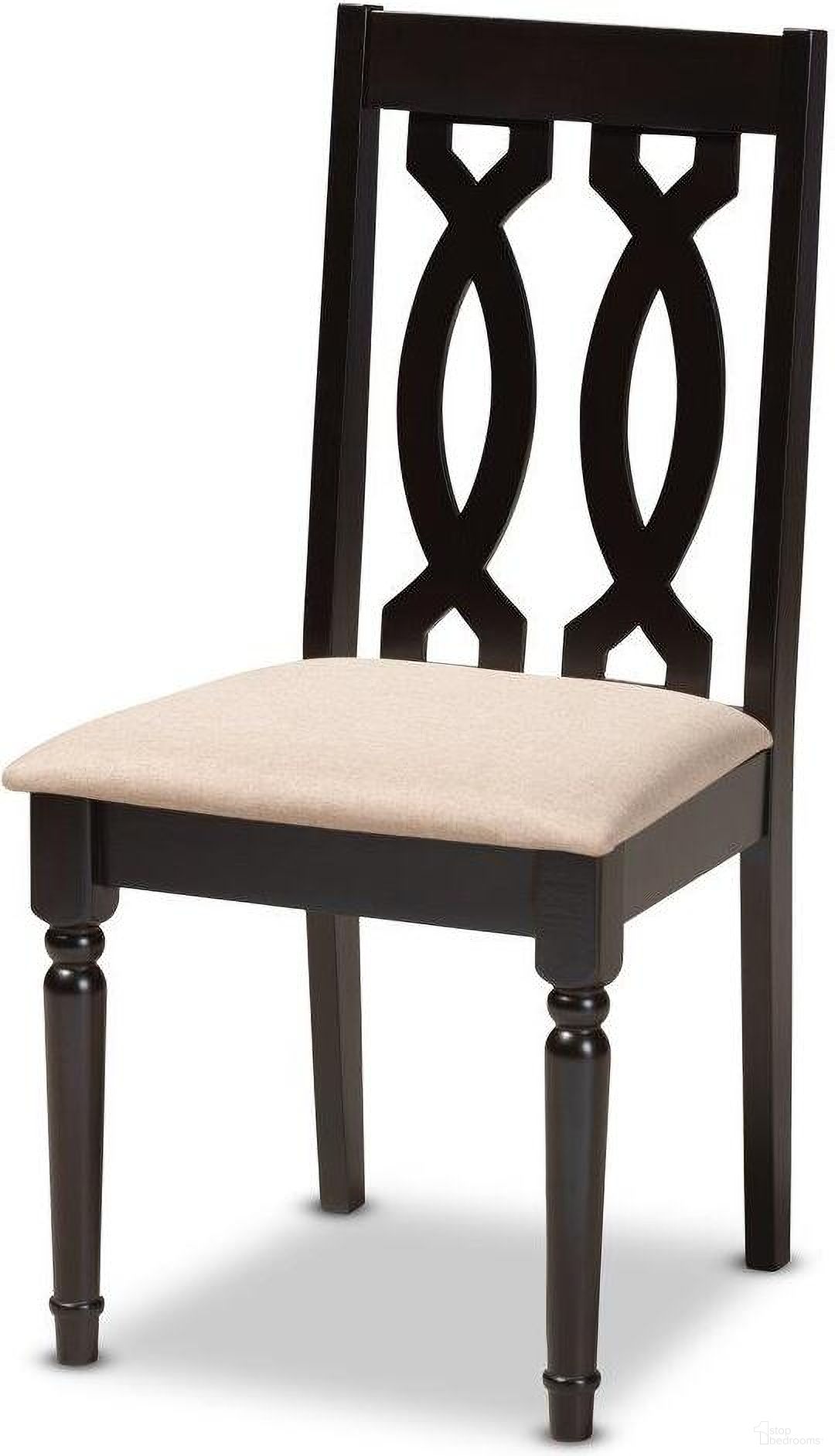 The appearance of Baxton Studio Cherese Modern and Contemporary Sand Fabric Upholstered Espresso Brown Finished Wood Dining Chair Set of 4 designed by Baxton Studio in the modern / contemporary interior design. This sand piece of furniture was selected by 1StopBedrooms from Cherese Collection to add a touch of cosiness and style into your home. Sku: RH334C-Sand/Dark Brown-DC-4PK. Material: Rubberwood. Chair Type: Side Chair.