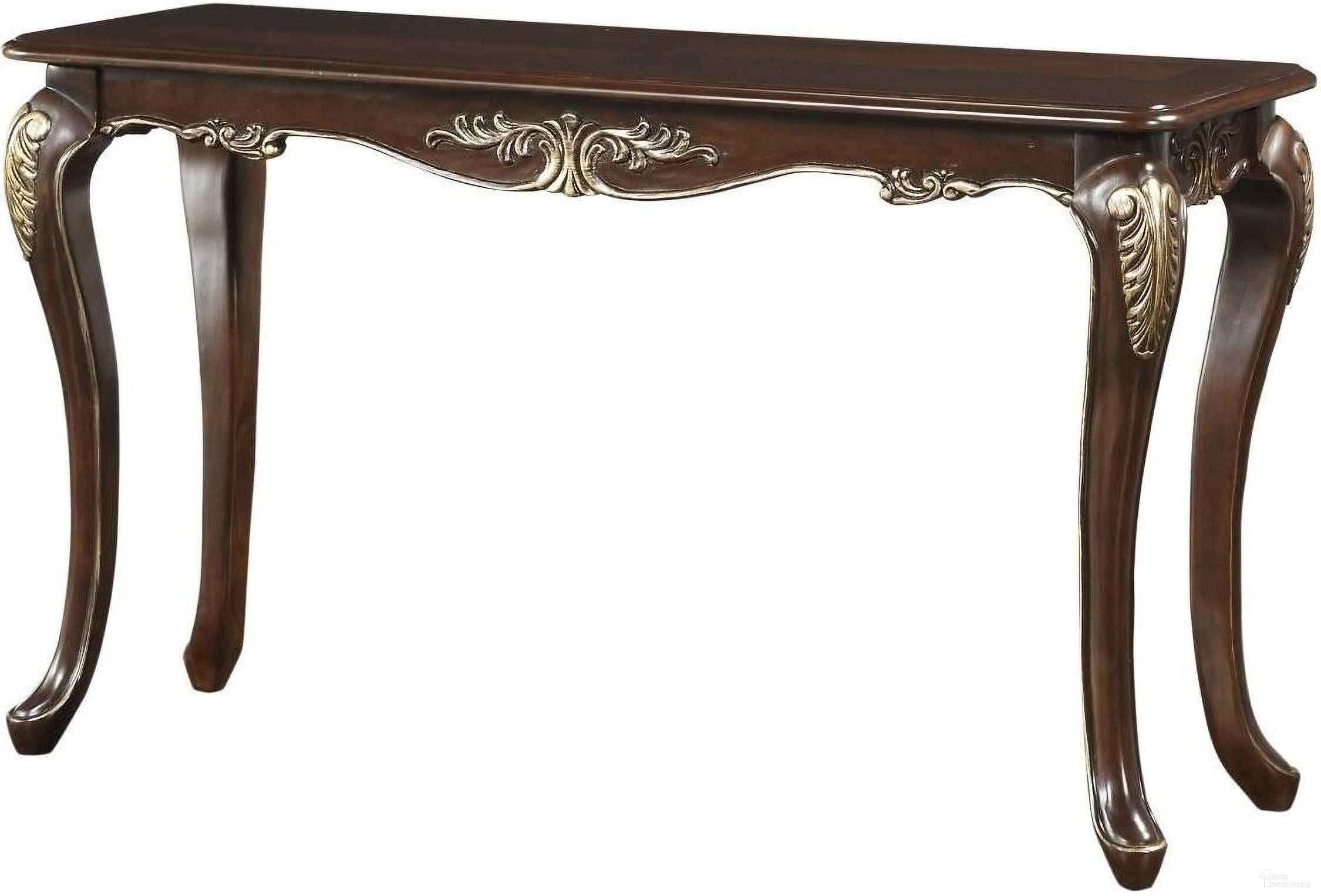 The appearance of Croydon Rich Cherry Sofa Table designed by Homelegance in the traditional interior design. This brown piece of furniture was selected by 1StopBedrooms from Croydon Collection to add a touch of cosiness and style into your home. Sku: 9815-05. Material: Wood.