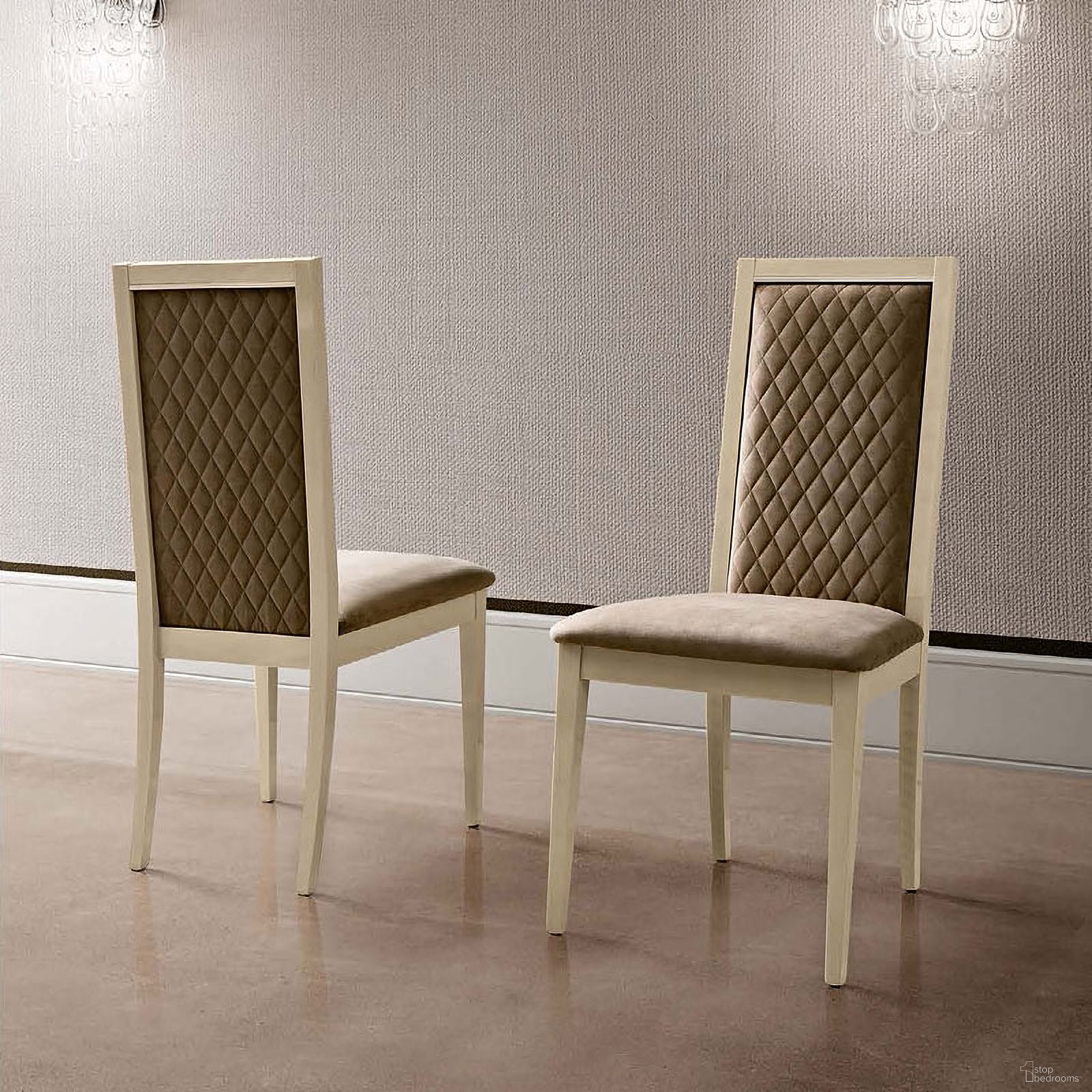 The appearance of Ambra Side Chair (Set of 2) designed by ESF in the modern / contemporary interior design. This ivory piece of furniture was selected by 1StopBedrooms from Ambra Collection to add a touch of cosiness and style into your home. Sku: AMBRASIDECHAIR. Material: MDF. Chair Type: Side Chair.