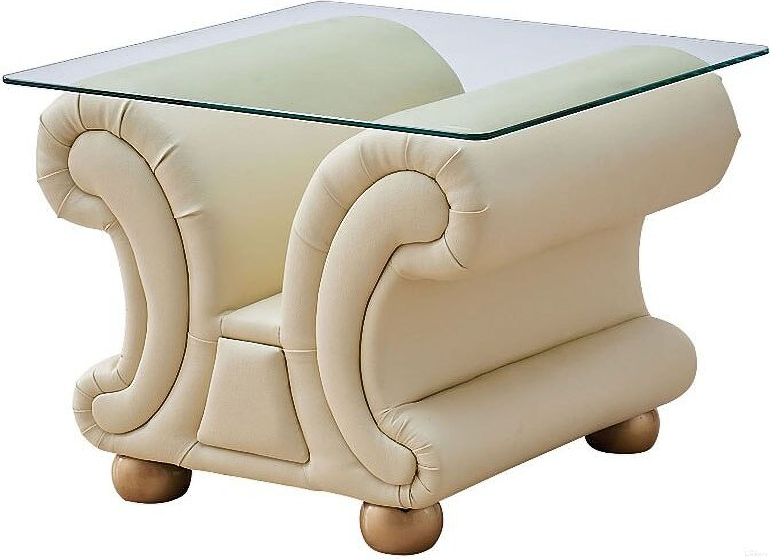The appearance of Apolo End Table (Ivory) designed by ESF in the traditional interior design. This ivory piece of furniture  was selected by 1StopBedrooms from Apolo Collection to add a touch of cosiness and style into your home. Sku: APOLOENDTABLEIVORY. Material: Leather.