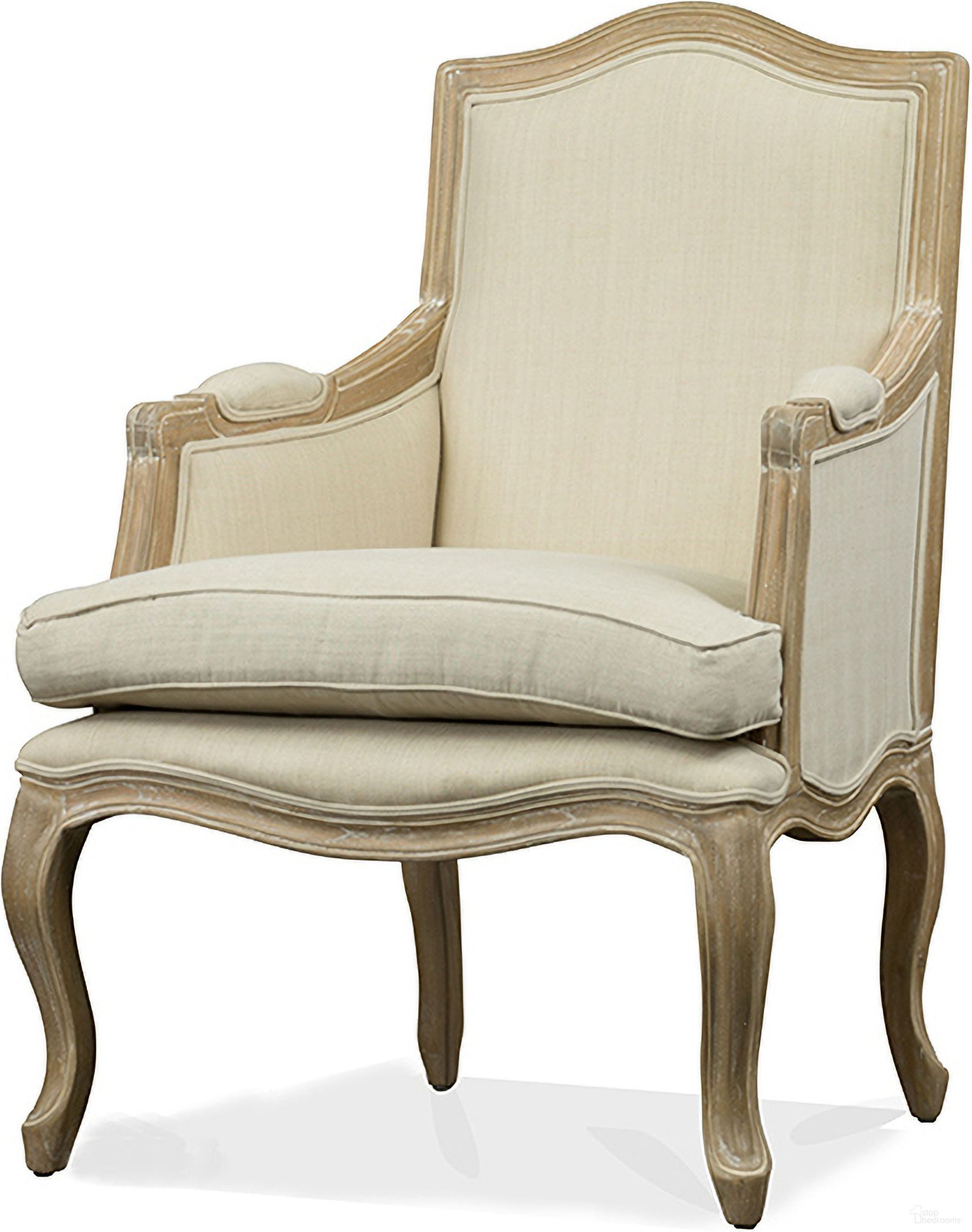 Baxton Studio Nivernais Wood Traditional French Accent Chair