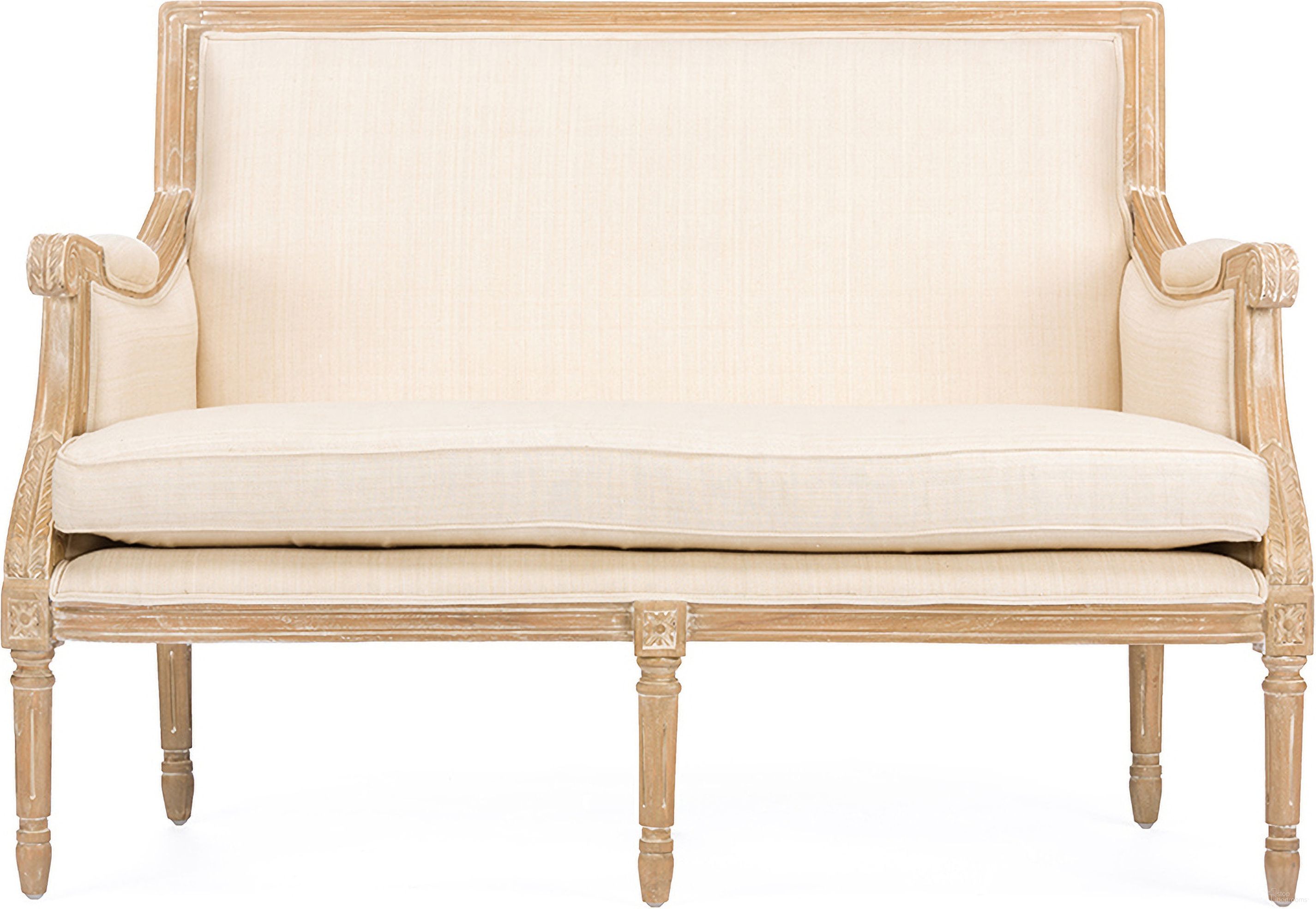The appearance of Baxton Studio Chavanon Wood and Light Beige Linen Traditional French Loveseat designed by Baxton Studio in the traditional interior design. This light beige piece of furniture was selected by 1StopBedrooms from Chavanon Collection to add a touch of cosiness and style into your home. Sku: ASS501Mi CG4. Material: Wood.