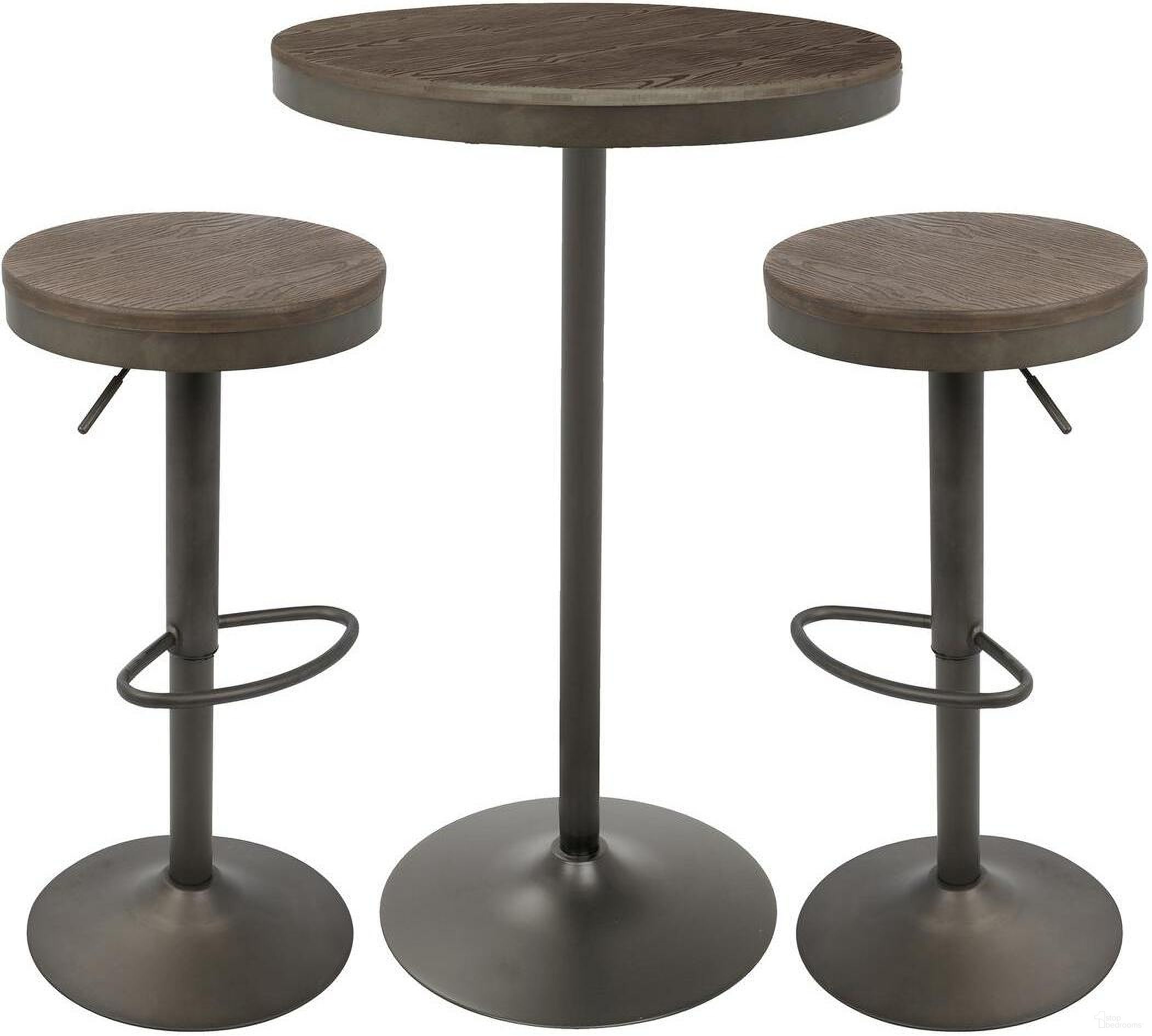 The appearance of Dakota Pub Set In Antique Brown designed by Lumisource in the industrial interior design. This antique brown piece of furniture was selected by 1StopBedrooms from Dakota Collection to add a touch of cosiness and style into your home. Sku: BT-DAK AN+BN;BS-DAK AN+BN2. Material: Metal.