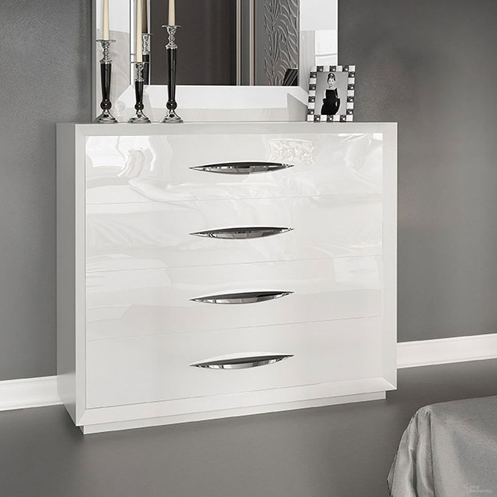 The appearance of Carmen Single Dresser (White) designed by ESF in the modern / contemporary interior design. This white high gloss piece of furniture  was selected by 1StopBedrooms from Carmen Collection to add a touch of cosiness and style into your home. Sku: CARMENSDRESSERWHITE. Material: MDF.