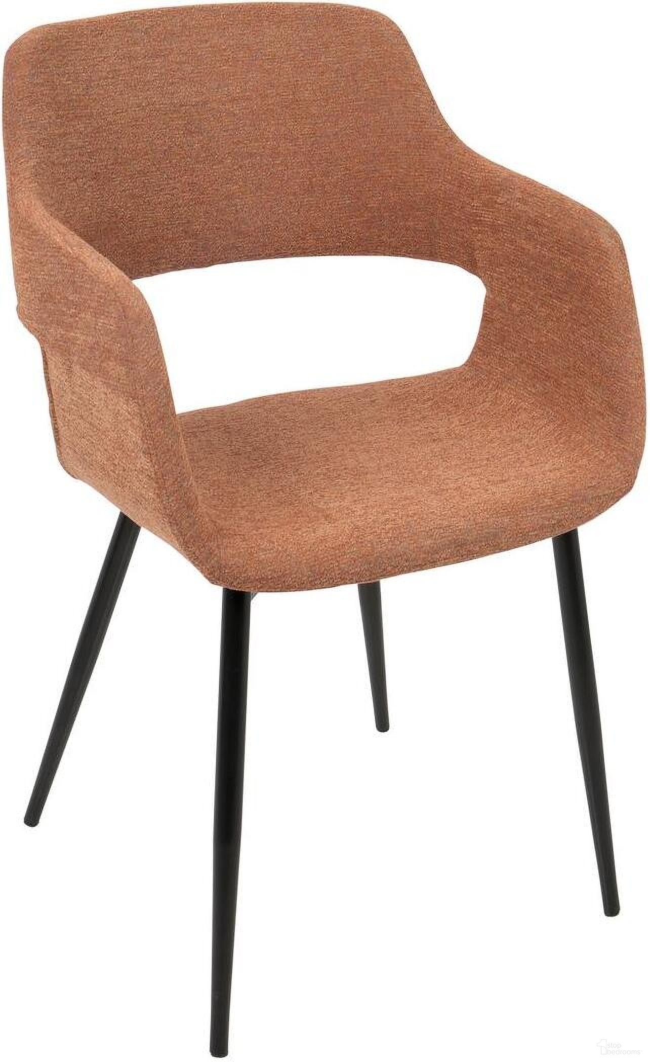 The appearance of Margarite Orange Accent Chair Set of 2 designed by Lumisource in the transitional interior design. This orange piece of furniture  was selected by 1StopBedrooms from Margarite Collection to add a touch of cosiness and style into your home. Sku: CH-MARG BK+O2. Material: Wood. Chair Type: Arm Chair.