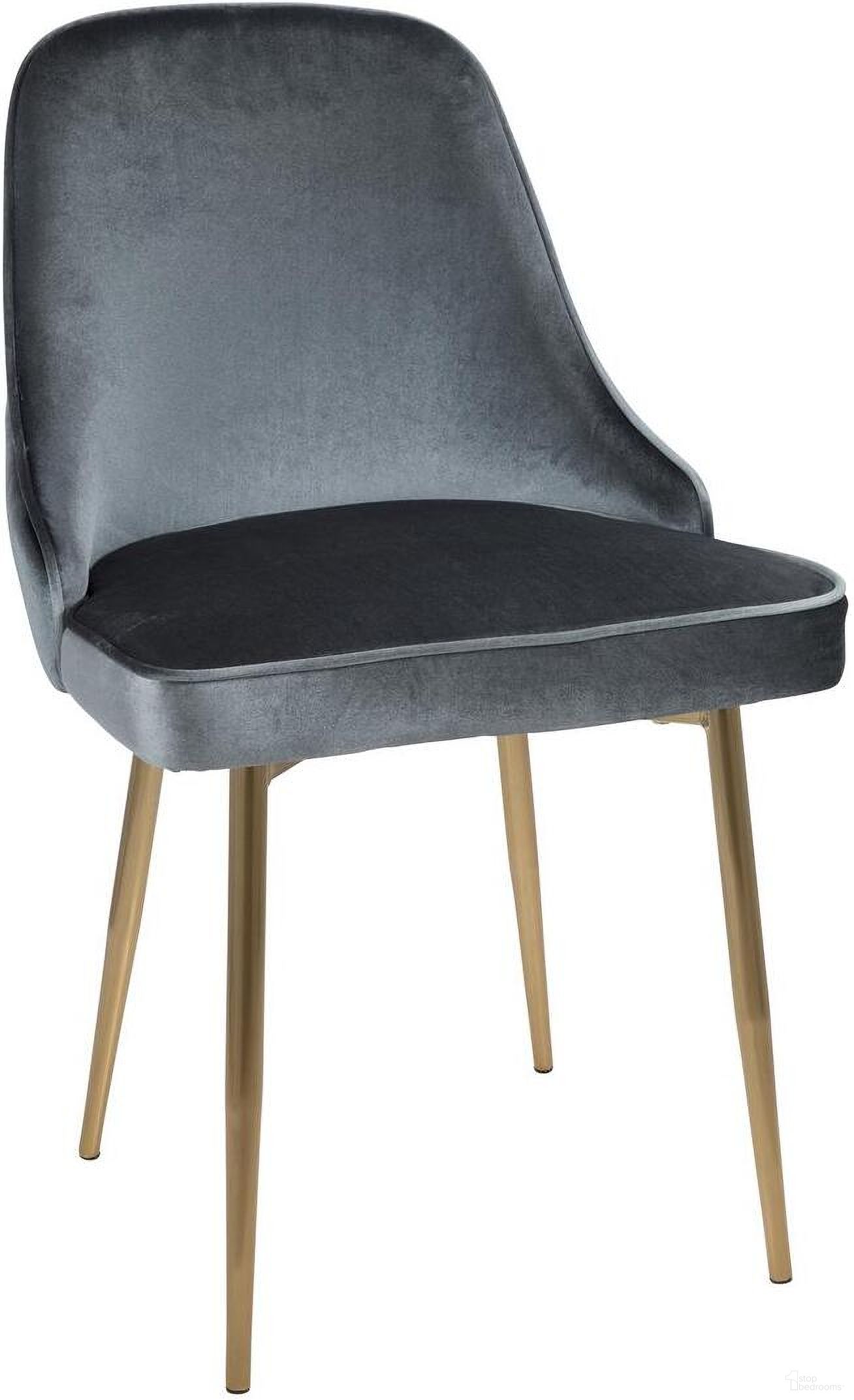 The appearance of Marcel Blue And Gold Dining Chair Set of 2 designed by Lumisource in the transitional interior design. This blue piece of furniture was selected by 1StopBedrooms from Marcel Collection to add a touch of cosiness and style into your home. Sku: DC-MARCL AU+BU2. Material: Metal. Chair Type: Side Chair.