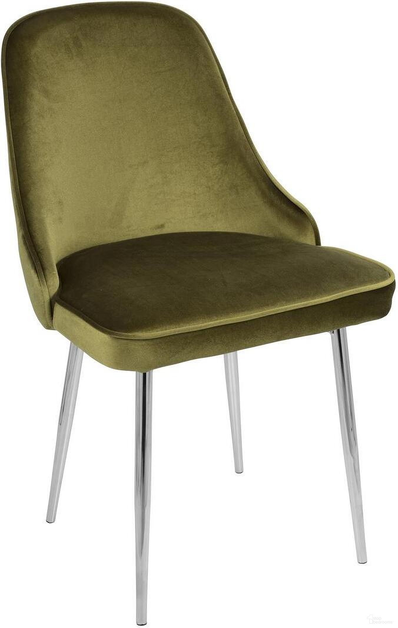 The appearance of Marcel Green And Chrome Dining Chair Set of 2 designed by Lumisource in the transitional interior design. This green piece of furniture was selected by 1StopBedrooms from Marcel Collection to add a touch of cosiness and style into your home. Sku: DC-MARCL GN2. Material: Metal. Chair Type: Side Chair.