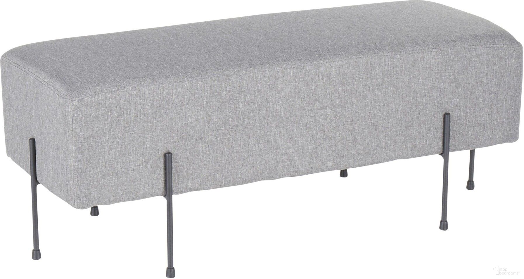 The appearance of Daniella Bench in Black Metal and Grey Fabric designed by Lumisource in the modern / contemporary interior design. This black piece of furniture was selected by 1StopBedrooms from Daniella Collection to add a touch of cosiness and style into your home. Sku: BC-DNLA BKGY. Material: Fabric.