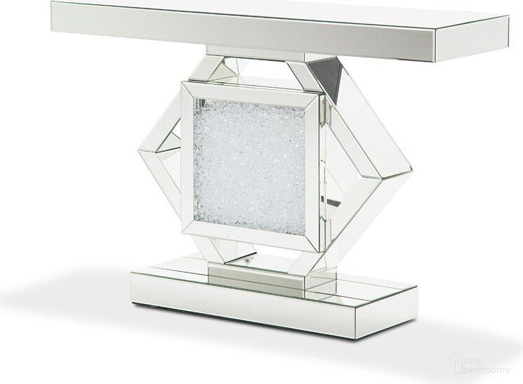 The appearance of Montreal 1604 Mirrored Console Table designed by Michael Amini in the modern / contemporary interior design. This white piece of furniture  was selected by 1StopBedrooms from Montreal Collection to add a touch of cosiness and style into your home. Sku: FS-MNTRL-1604T;FS-MNTRL-1604B. Material: MDF.