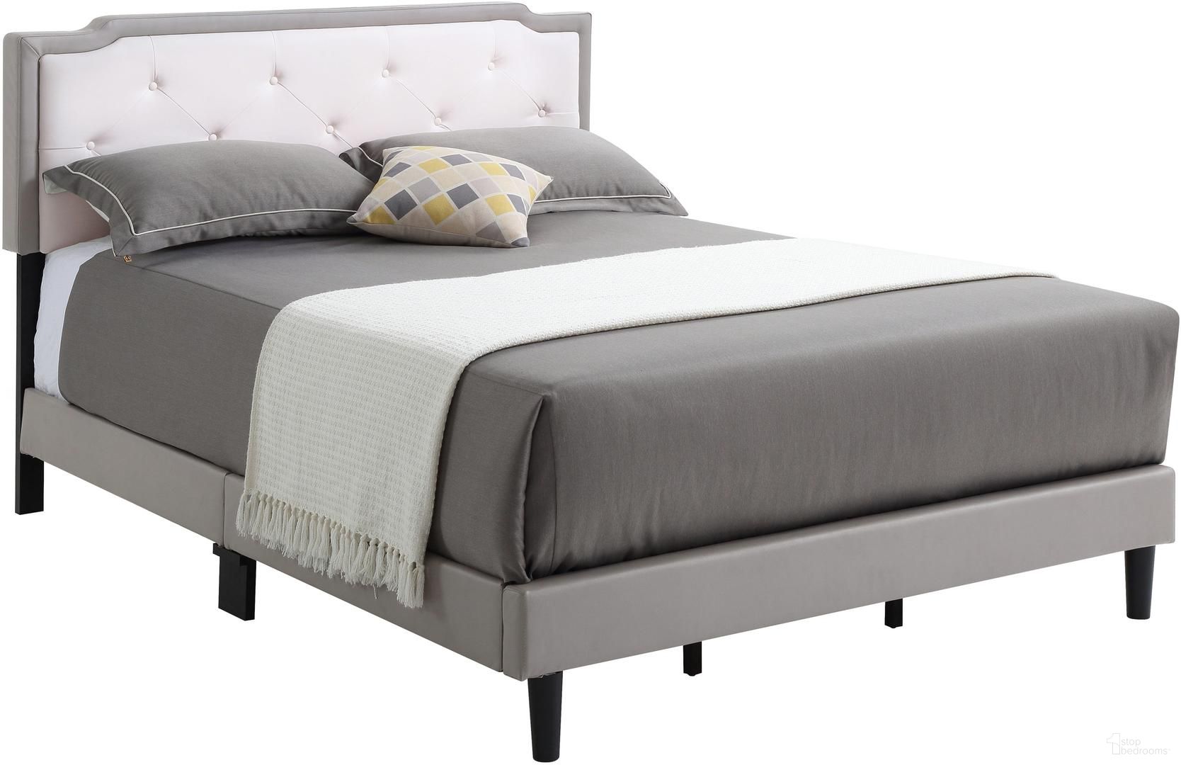 Glory Furniture StarLight Queen Size Bed Grey and White