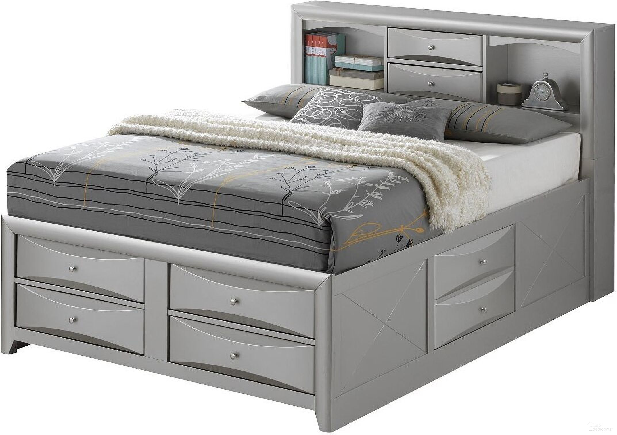 G1503G Bookcase Storage Bed (Queen)