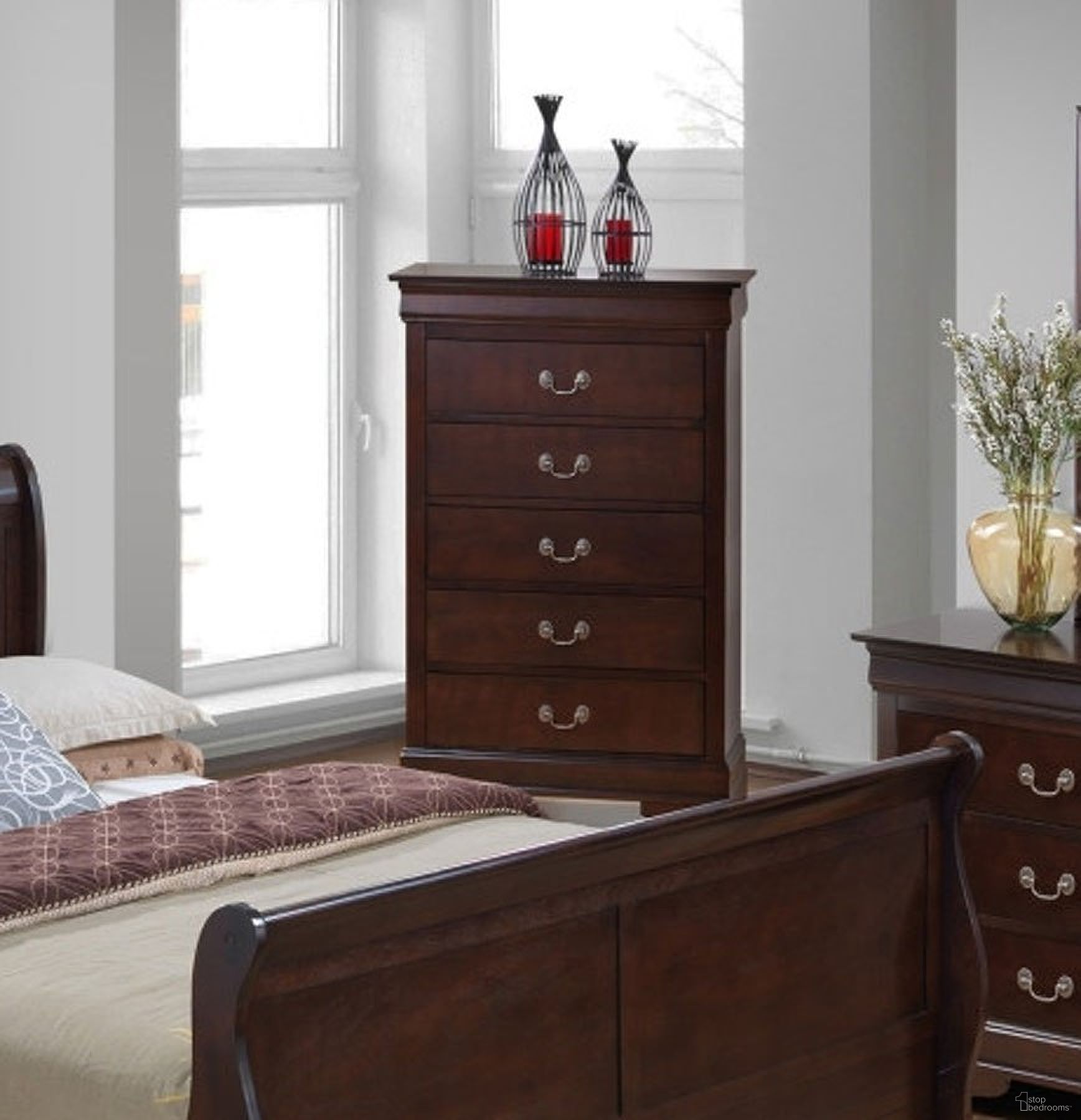 The appearance of G2125 Chest designed by Glory in the traditional interior design. This cherry piece of furniture was selected by 1StopBedrooms from G21 Collection to add a touch of cosiness and style into your home. Sku: G2125-CH-Chest. Material: Wood.