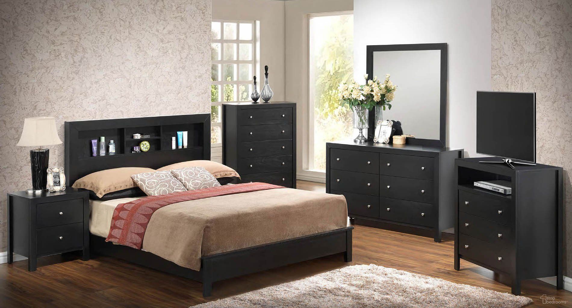 The appearance of G2450 Youth Bookcase Bedroom Set designed by Glory in the transitional interior design. This black piece of furniture  was selected by 1StopBedrooms from G2450 Collection to add a touch of cosiness and style into your home. Sku: G2450B-FB2-Full  Bed  Headboard;G2450B-FB2-Full Bed  Footboard;G2450B-FB2-Full Bed  Rails;G2450-N-Nightstand. Bed Type: Bookcase Bed. Material: Wood. Bed Size: Twin.