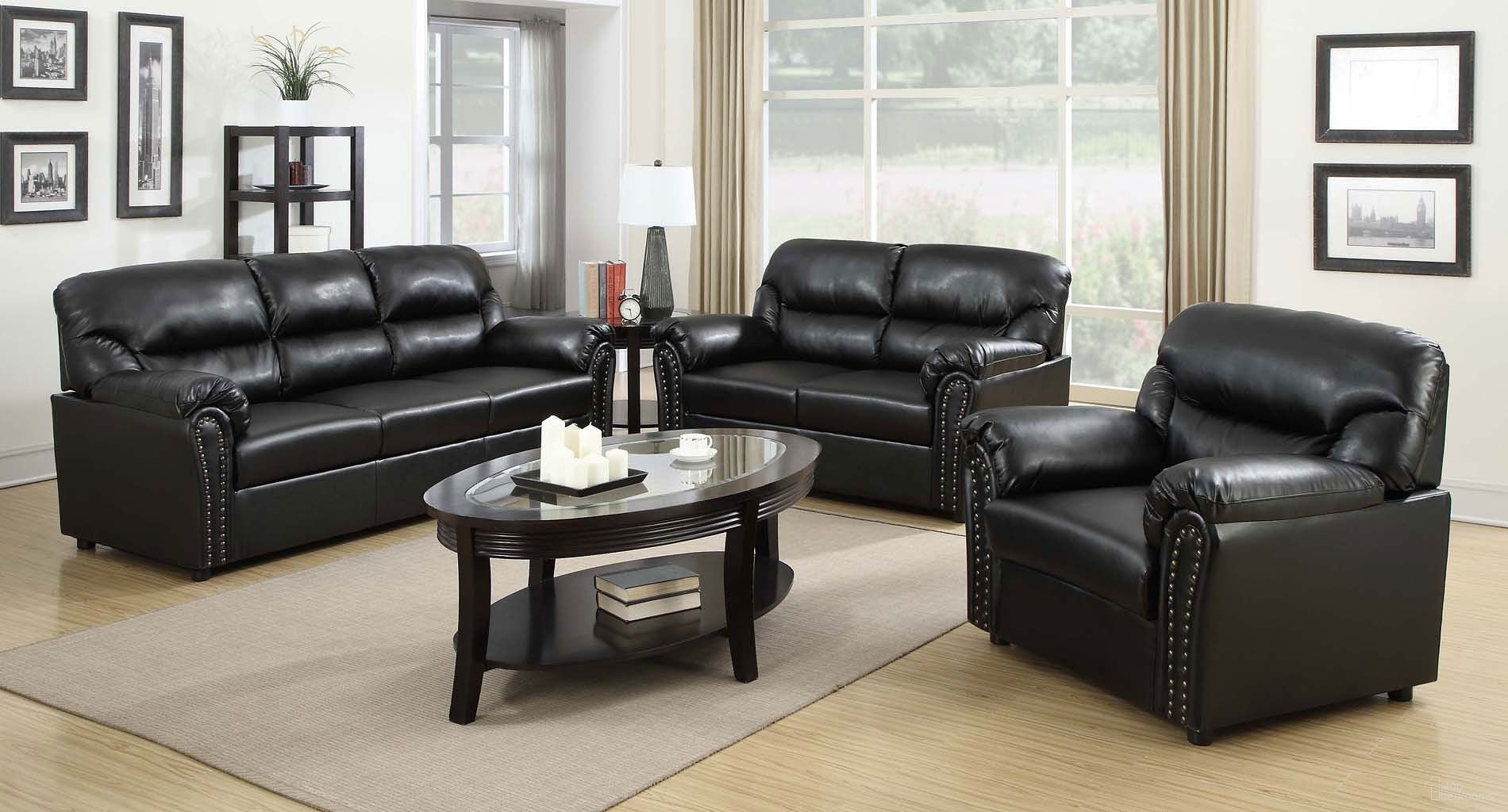 The appearance of G263 Living Room Set (Black) designed by Glory in the traditional interior design. This black piece of furniture was selected by 1StopBedrooms from G263 Collection to add a touch of cosiness and style into your home. Sku: G263-S-Sofa;G263-L-Love Seat. Material: Leather.