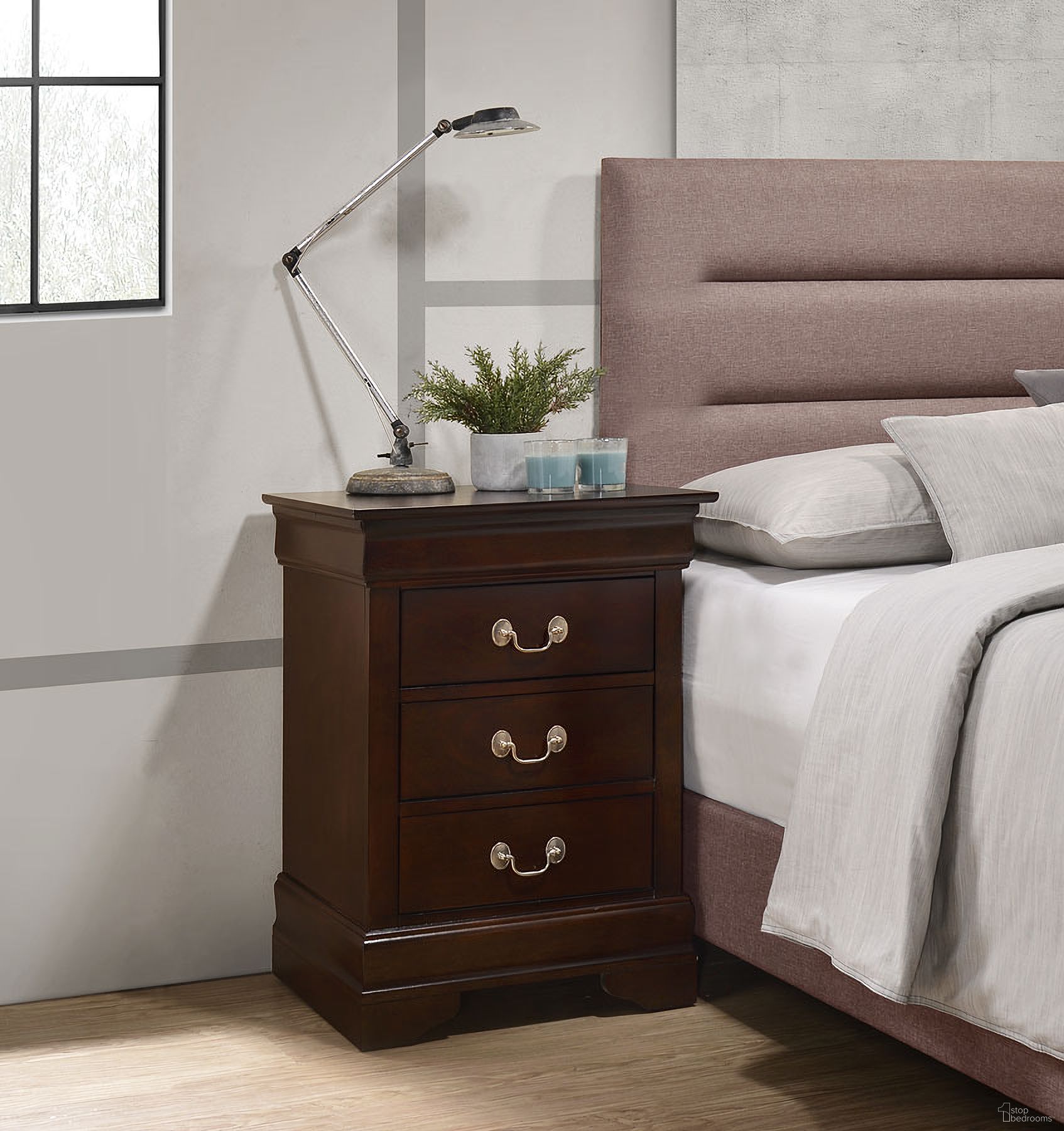 The appearance of Louis Phillipe 3 Drawer Nightstand (Cappuccino) designed by Glory in the traditional interior design. This cappuccino piece of furniture was selected by 1StopBedrooms from Louis Philippe Collection to add a touch of cosiness and style into your home. Sku: G3125-3N-3 Drawer Nightstand. Material: Wood.