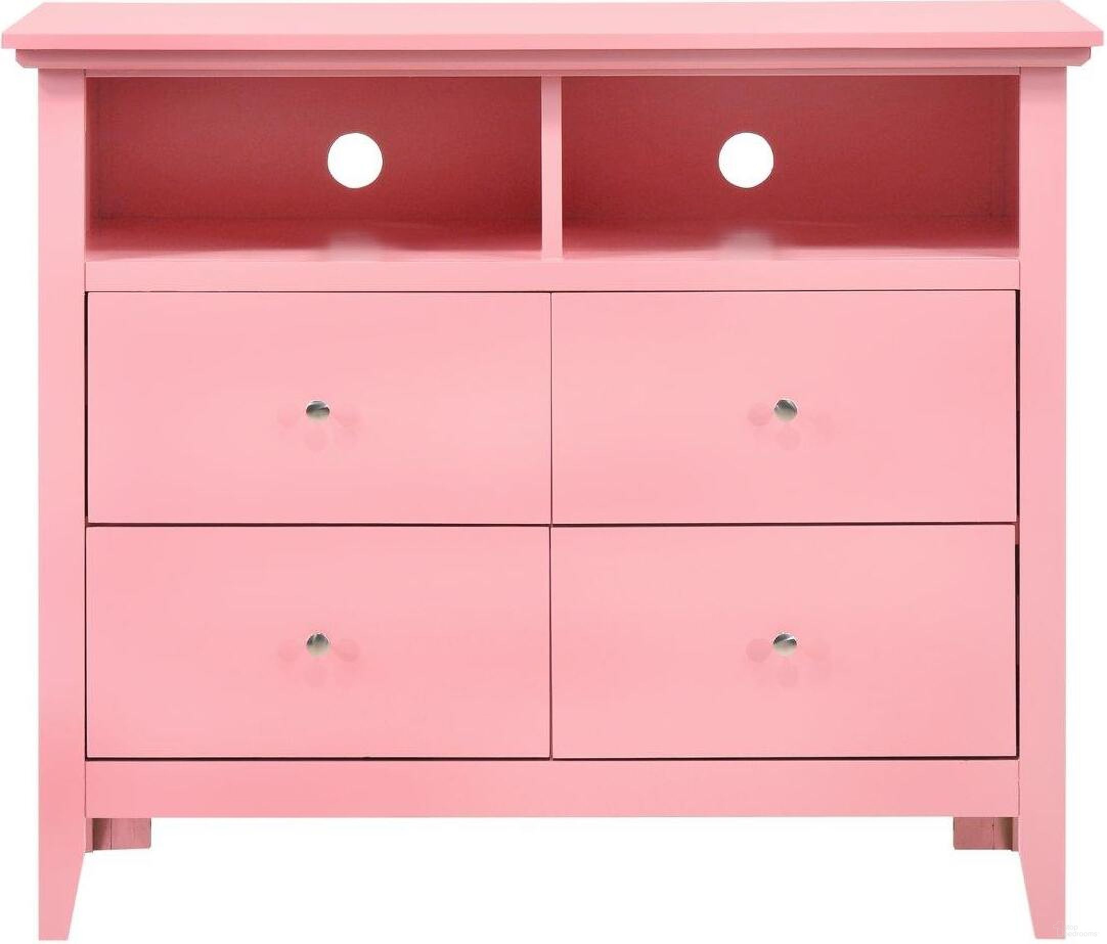 Glory Furniture Hammond Media Chest, Pink