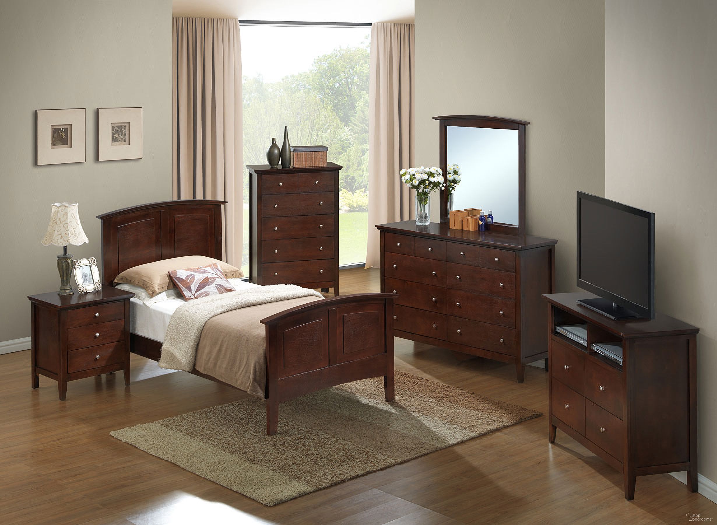 The appearance of G5425 Youth Panel Bedroom Set (Cappuccino) designed by Glory in the transitional interior design. This cappuccino piece of furniture  was selected by 1StopBedrooms from G54 Collection to add a touch of cosiness and style into your home. Sku: G5425A-TB-Twin Bed  Headboard & Footboard;G5425A-TB-Twin Bed  Rails;G5425-N-3 Drawer Nightstand. Bed Type: Panel Bed. Material: Wood. Bed Size: Twin.
