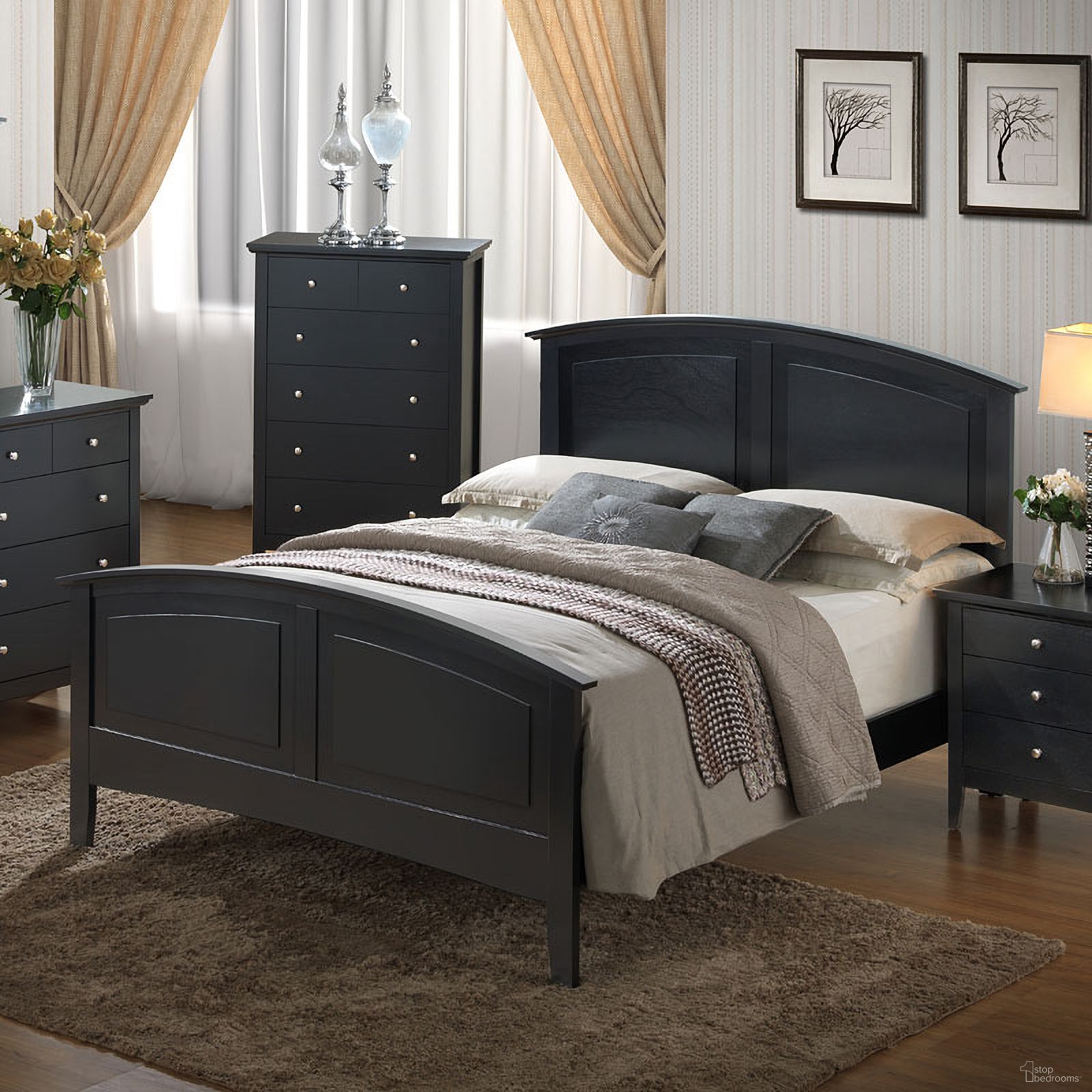 The appearance of G5450 Youth Panel Bed (Black) (Full) designed by Glory in the transitional interior design. This black piece of furniture  was selected by 1StopBedrooms from G54 Collection to add a touch of cosiness and style into your home. Sku: G5450A-FB Box 1;G5450A-FB Box 2. Bed Type: Panel Bed. Material: Wood. Bed Size: Full.